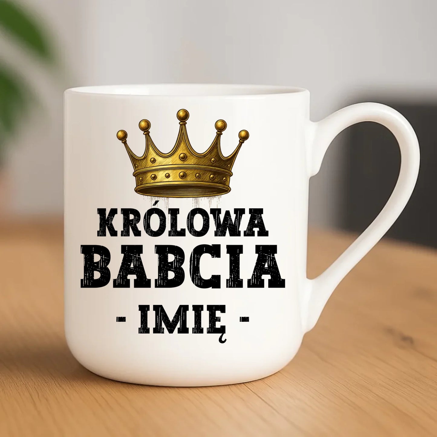 Kubek elegant dla babci - Królowa Babcia - personalizowany B17 - StoryCups.pl