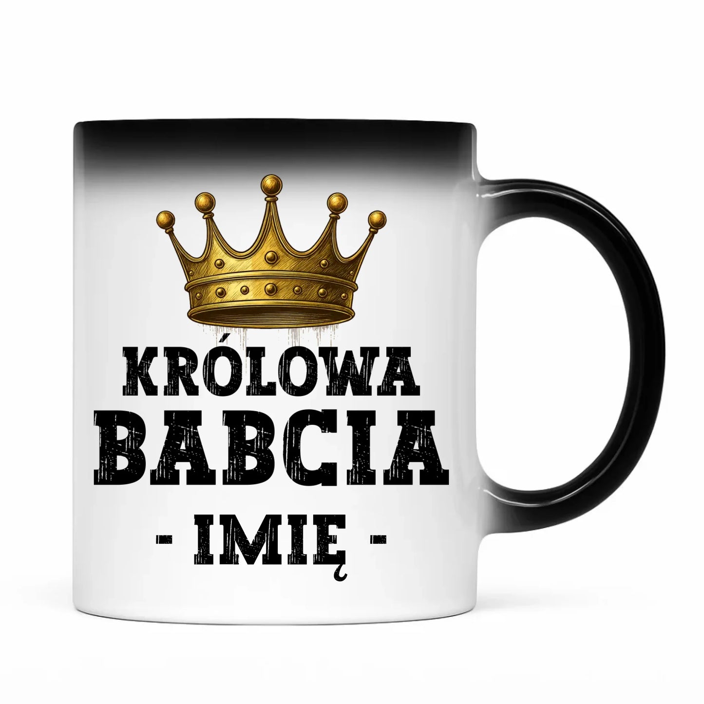 Kubek magiczny dla babci - Królowa Babcia - personalizowany B17 - StoryCups.pl
