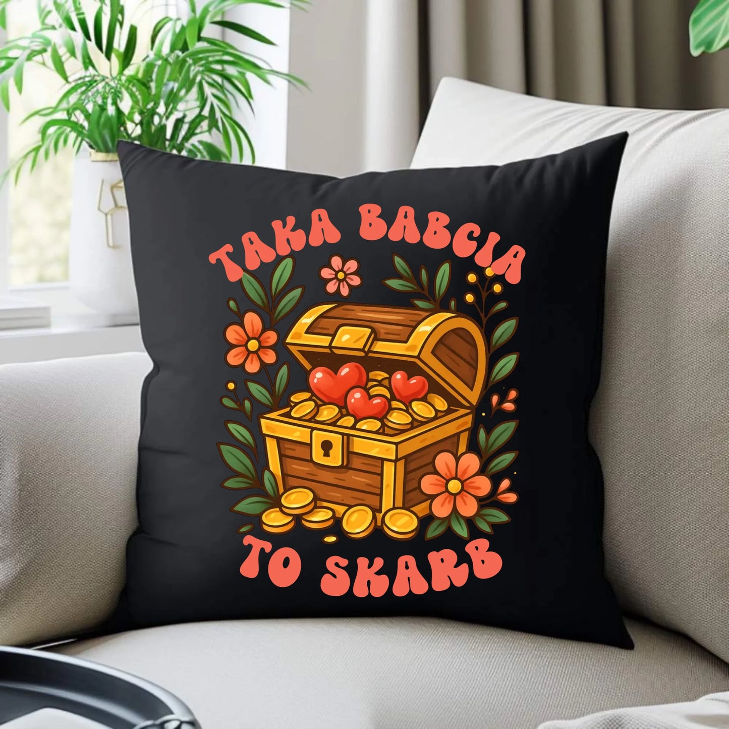 Poduszka dekoracyjna dla babci - Taka Babcia to skarb B19 - StoryCups.pl