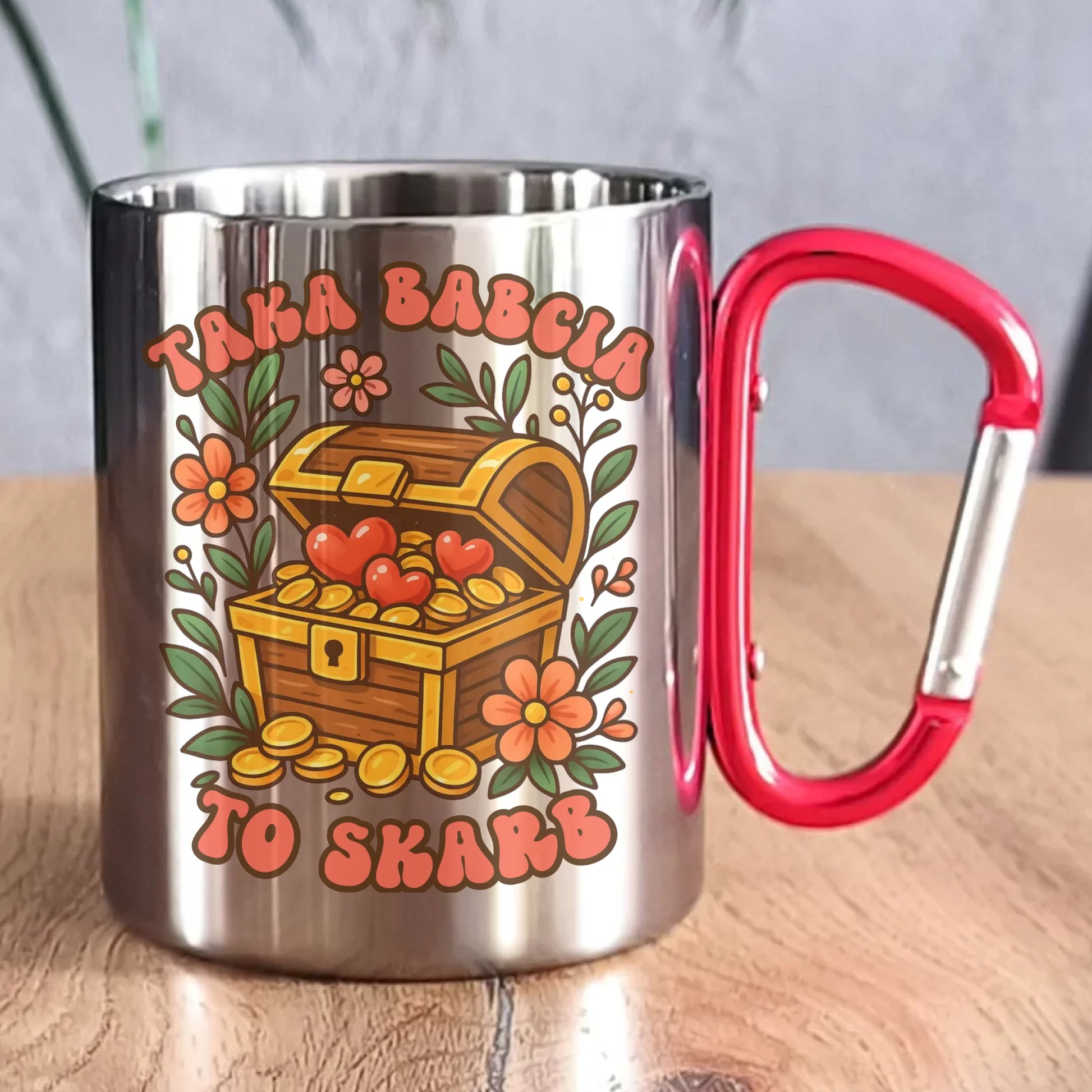 Kubek metalowy dla babci - Taka Babcia to skarb B19 - StoryCups.pl
