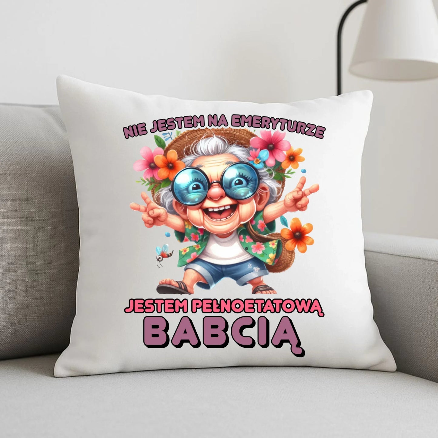 Poduszka dla babci - Pełnoetatowa babcia B20 - StoryCups.pl