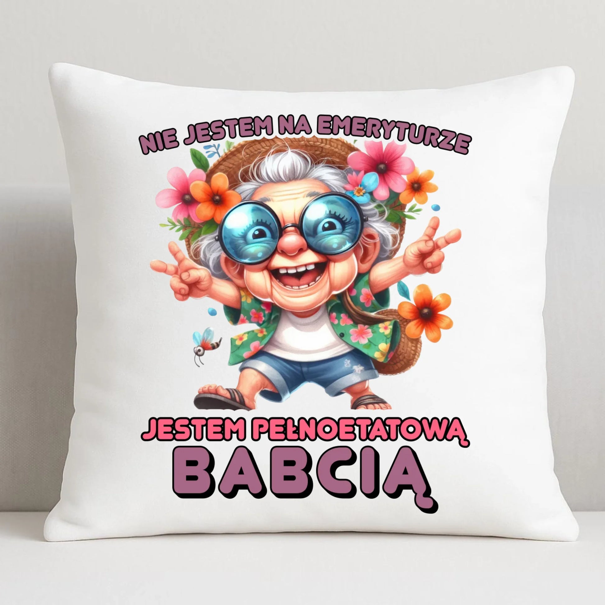 Poduszka dla babci - Pełnoetatowa babcia B20 - StoryCups.pl