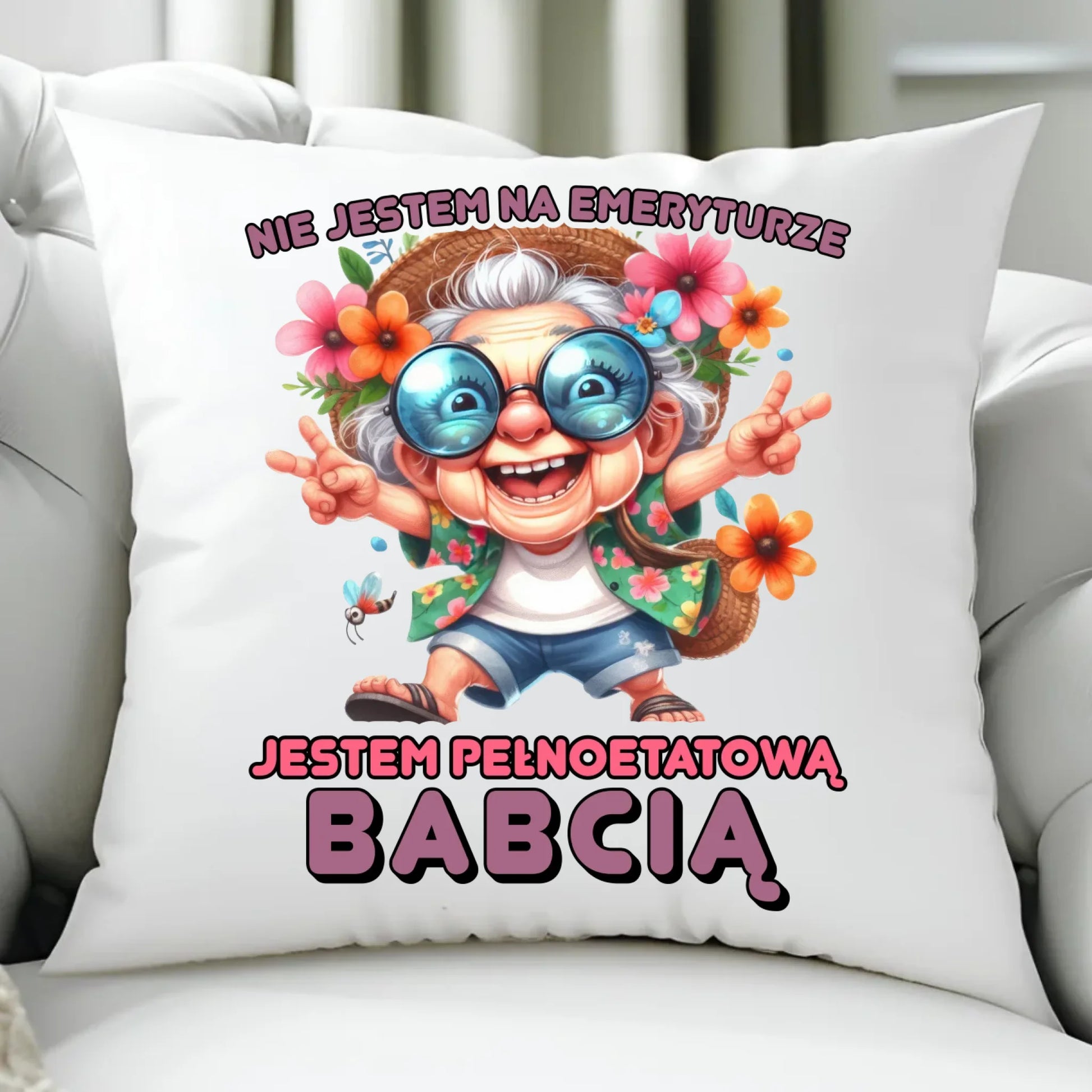 Poduszka dla babci - Pełnoetatowa babcia B20 - StoryCups.pl