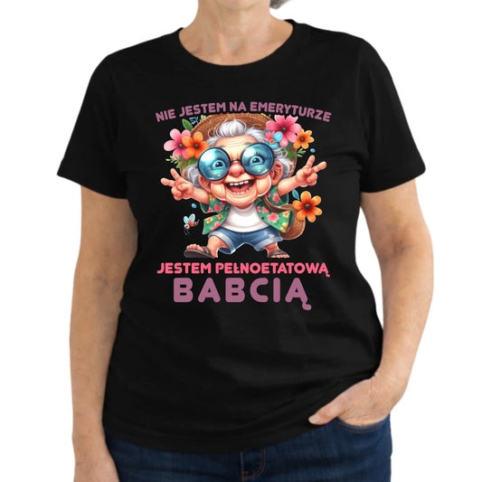 Koszulka dla babci - Pełnoetatowa babcia B20 - StoryCups.pl