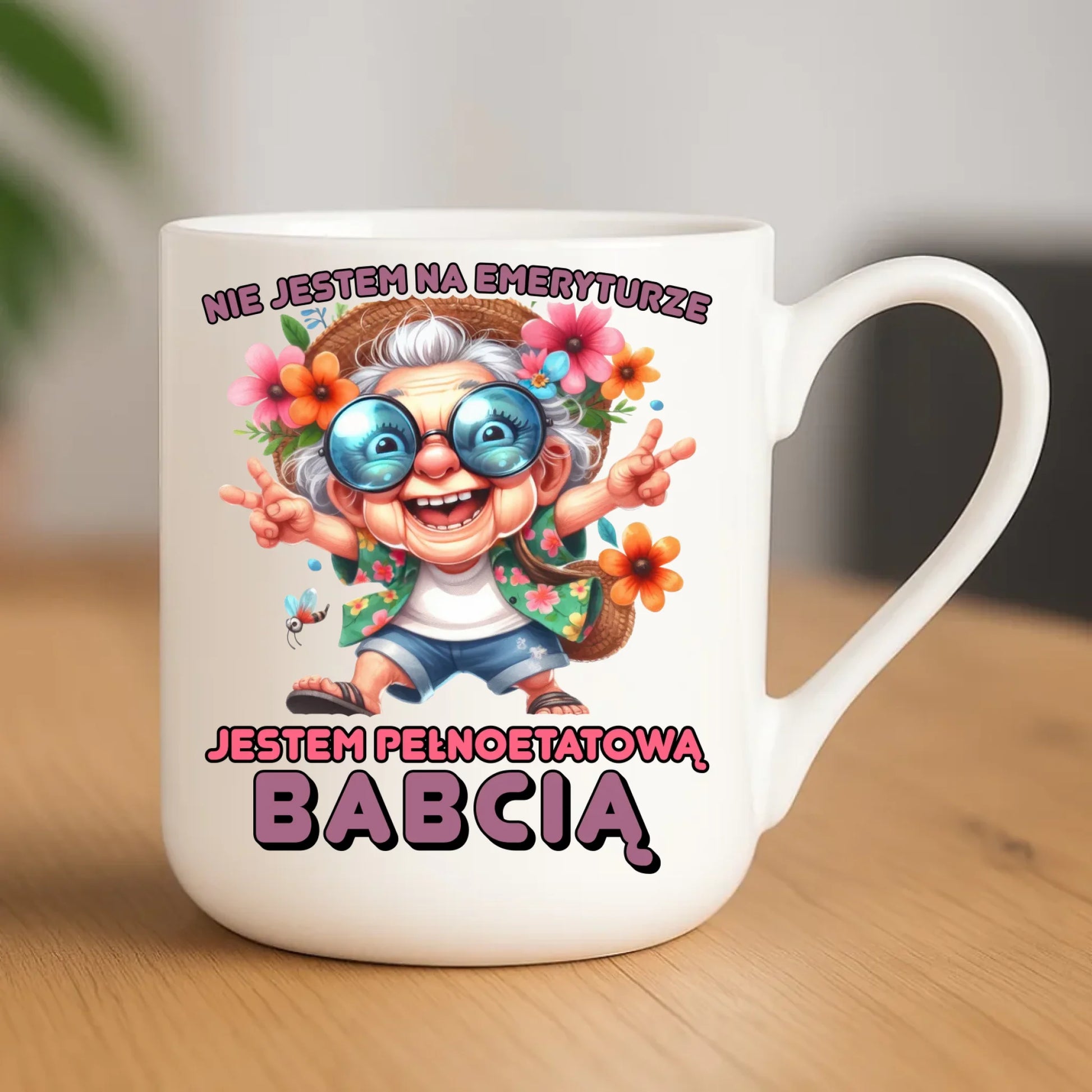 Kubek elegant dla babci - Pełnoetatowa babcia B20 - StoryCups.pl