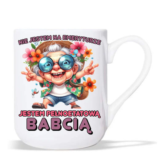 Kubek elegant dla babci - Pełnoetatowa babcia B20 - StoryCups.pl