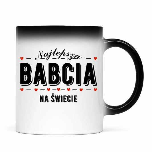 Kubek magiczny dla babci - Najlepsza babcia na świecie B23 - StoryCups.pl