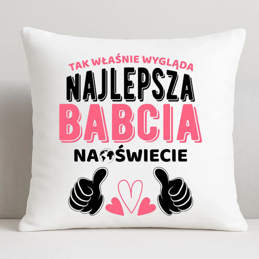Poduszka dla babci - Tak wygląda najlepsza babcia na świecie B24 - StoryCups.pl