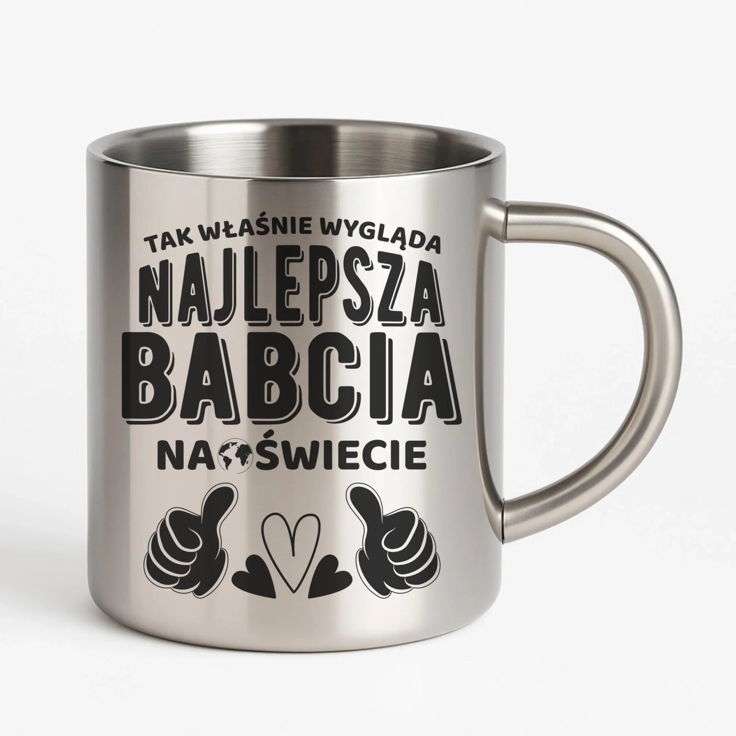 Kubek metalowy dla babci - Tak wygląda najlepsza babcia na świecie B24 - StoryCups.pl