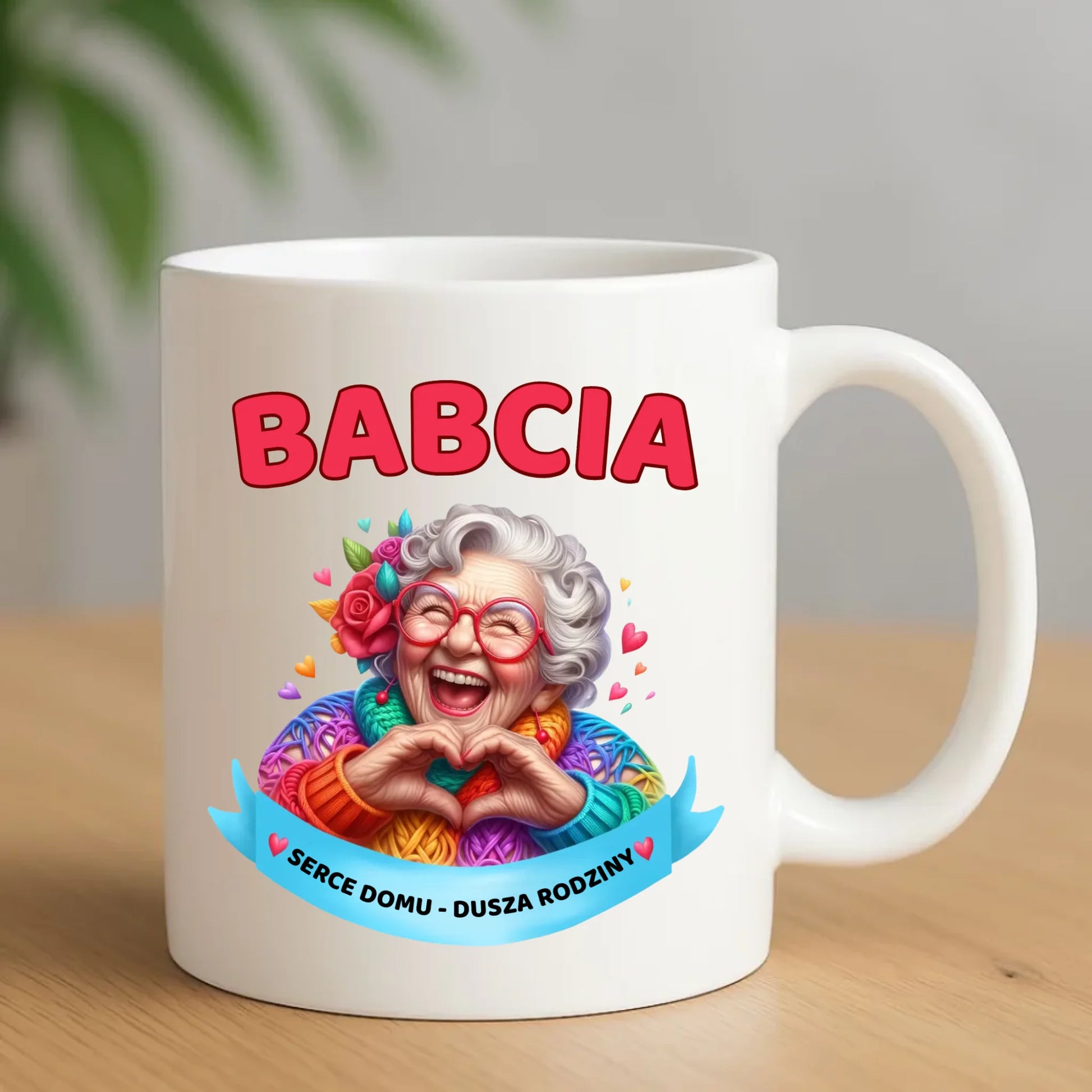 Kubek dla babci - Babcia serce domu dusza rodziny B25 - StoryCups.pl