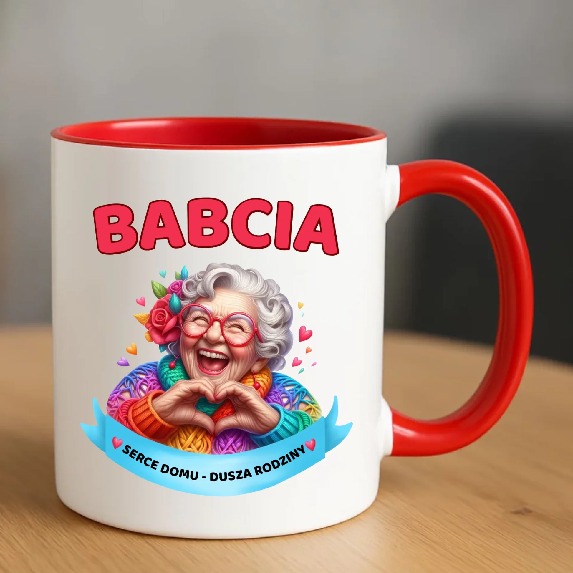 Kubek dla babci - Babcia serce domu dusza rodziny B25 - StoryCups.pl