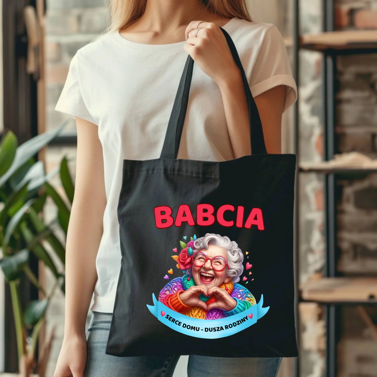 Torba dla babci - Babcia serce domu dusza rodziny B25 - StoryCups.pl