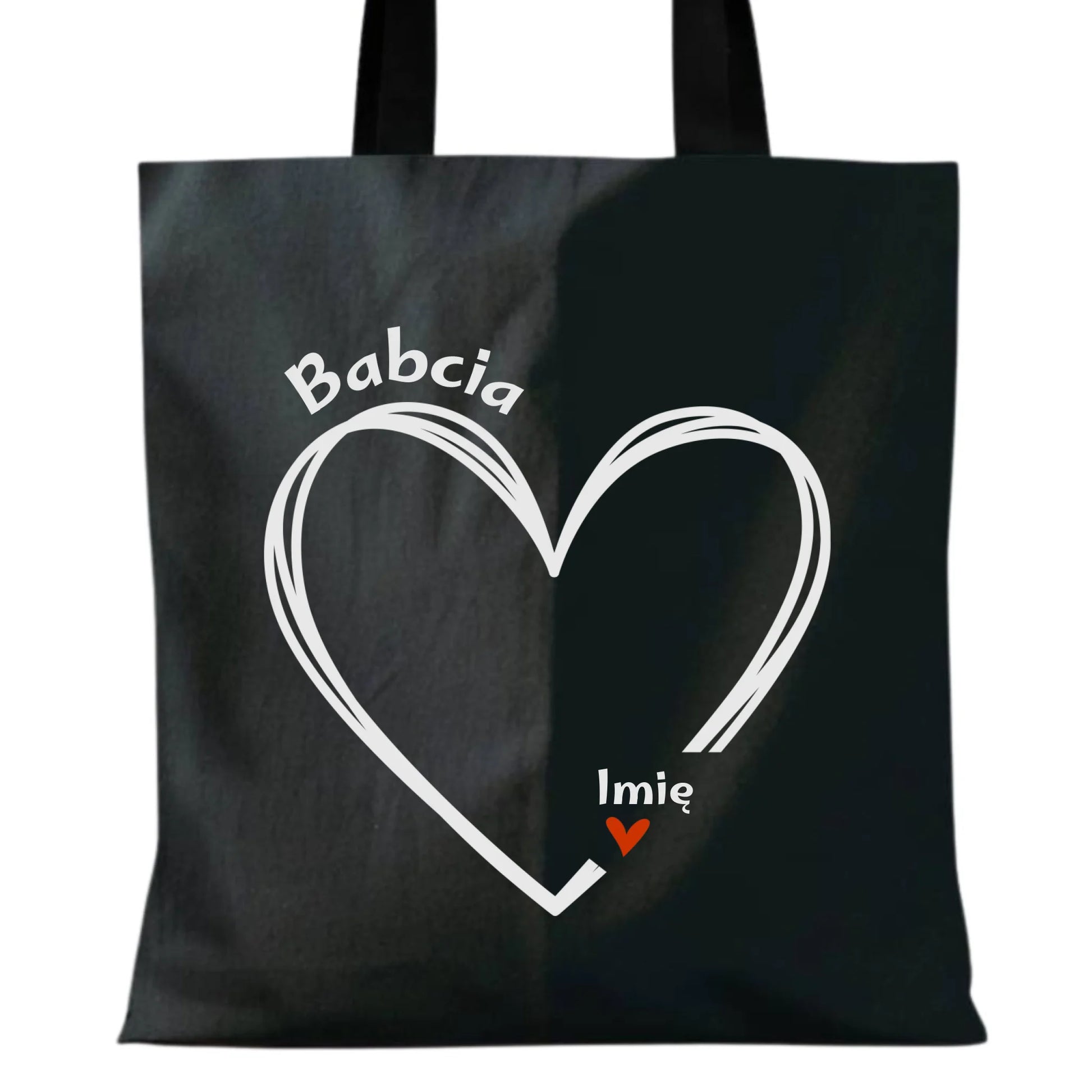 Torba dla babci - Serce z imionami wnuków 1-7 - personalizowana B26 - StoryCups.pl