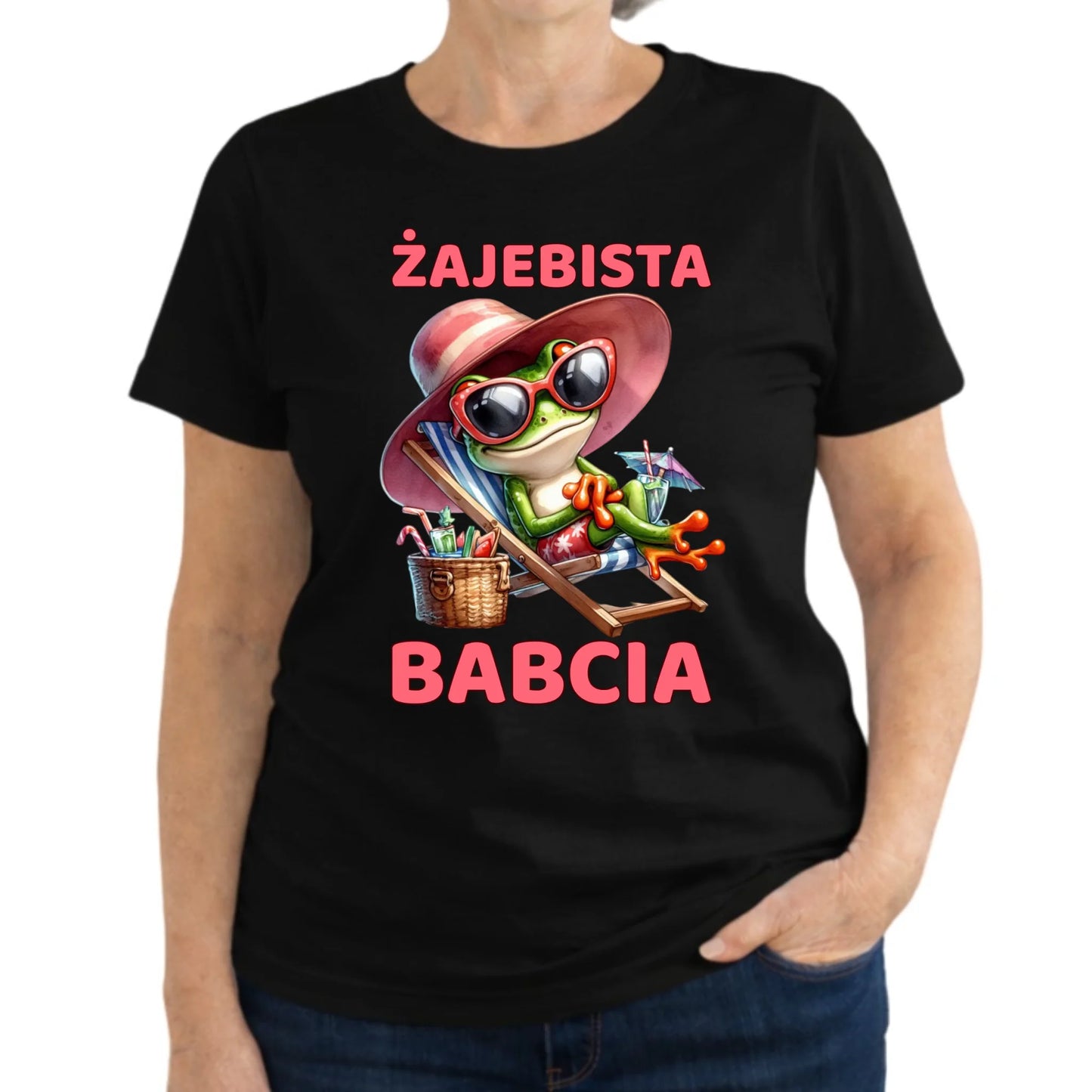 Koszulka dla babci - Żajebista Babcia Żaba B27 - StoryCups.pl