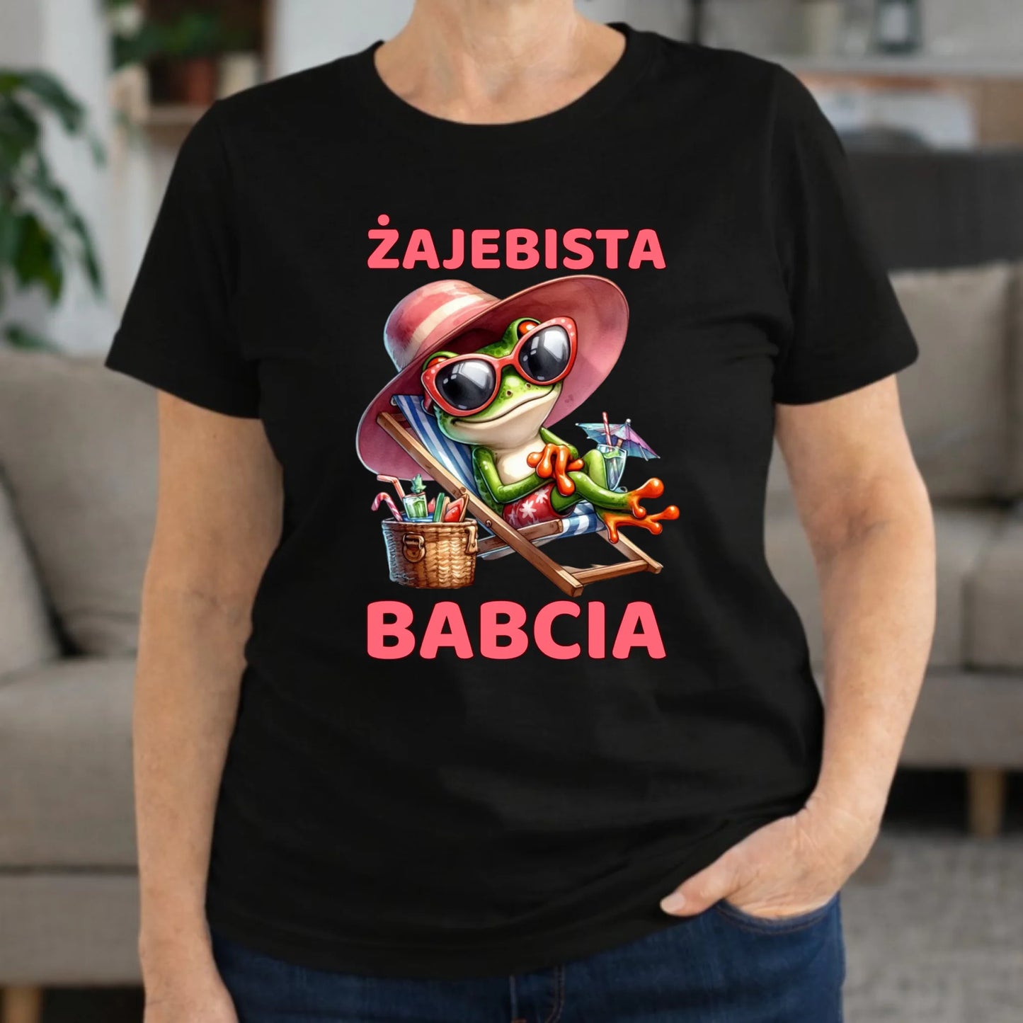 Koszulka dla babci - Żajebista Babcia Żaba B27 - StoryCups.pl