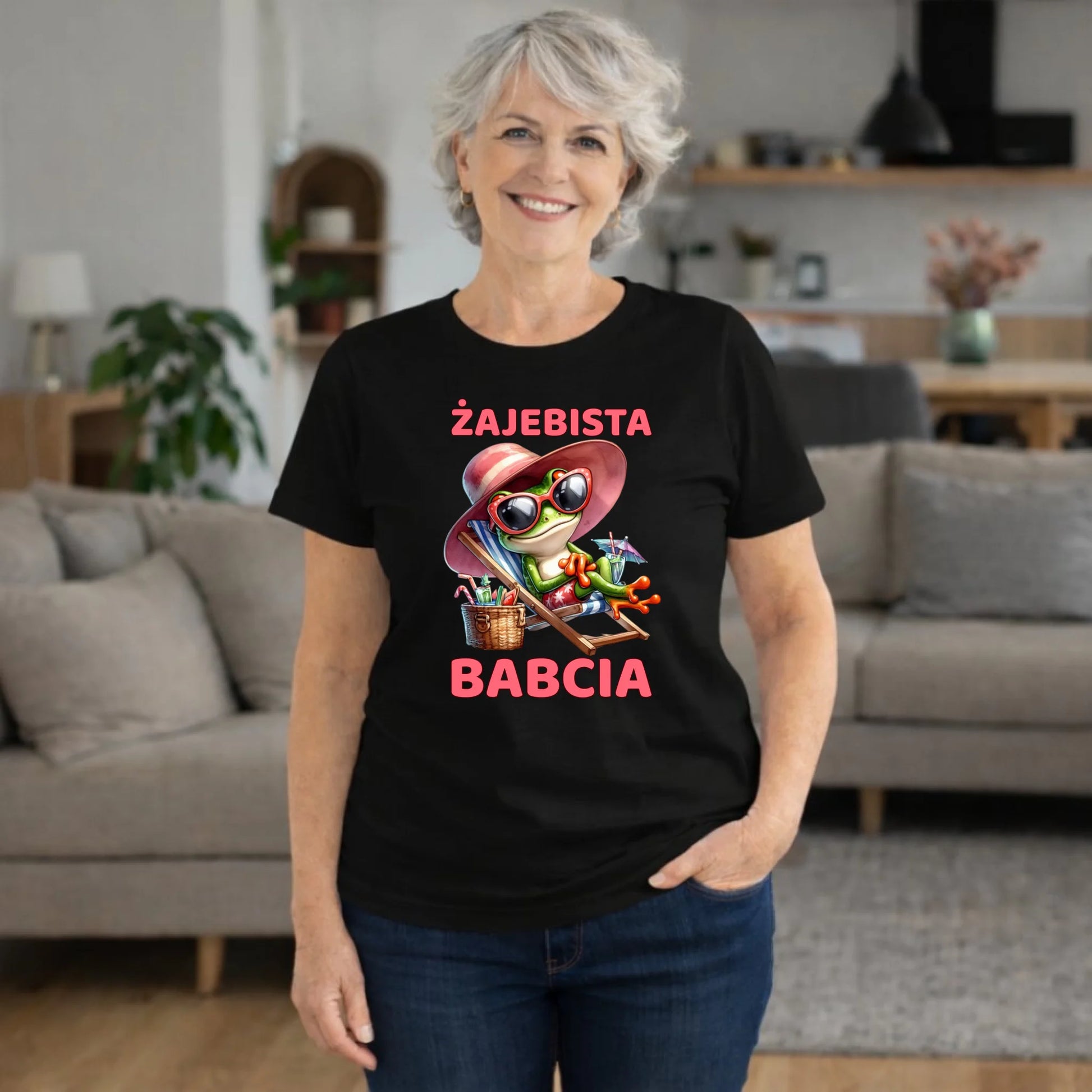 Koszulka dla babci - Żajebista Babcia Żaba B27 - StoryCups.pl