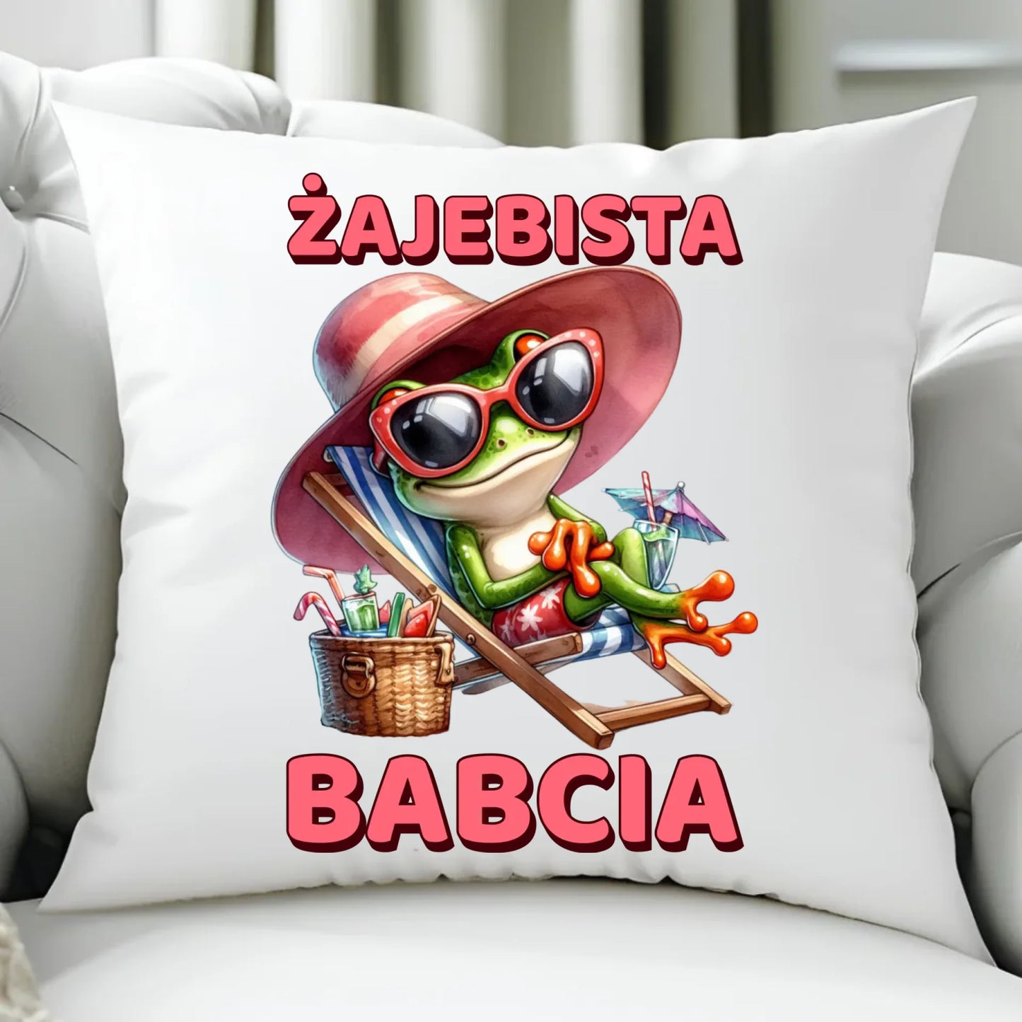 Poduszka dla babci - Żajebista Babcia Żaba B27 - StoryCups.pl