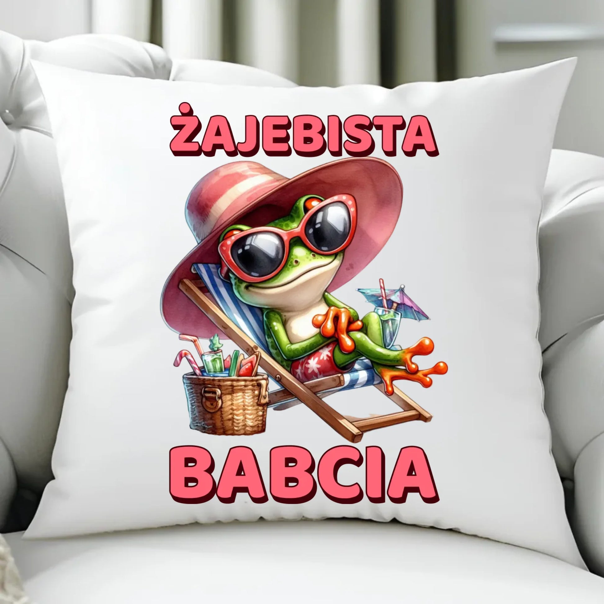 Poduszka dla babci - Żajebista Babcia Żaba B27 - StoryCups.pl