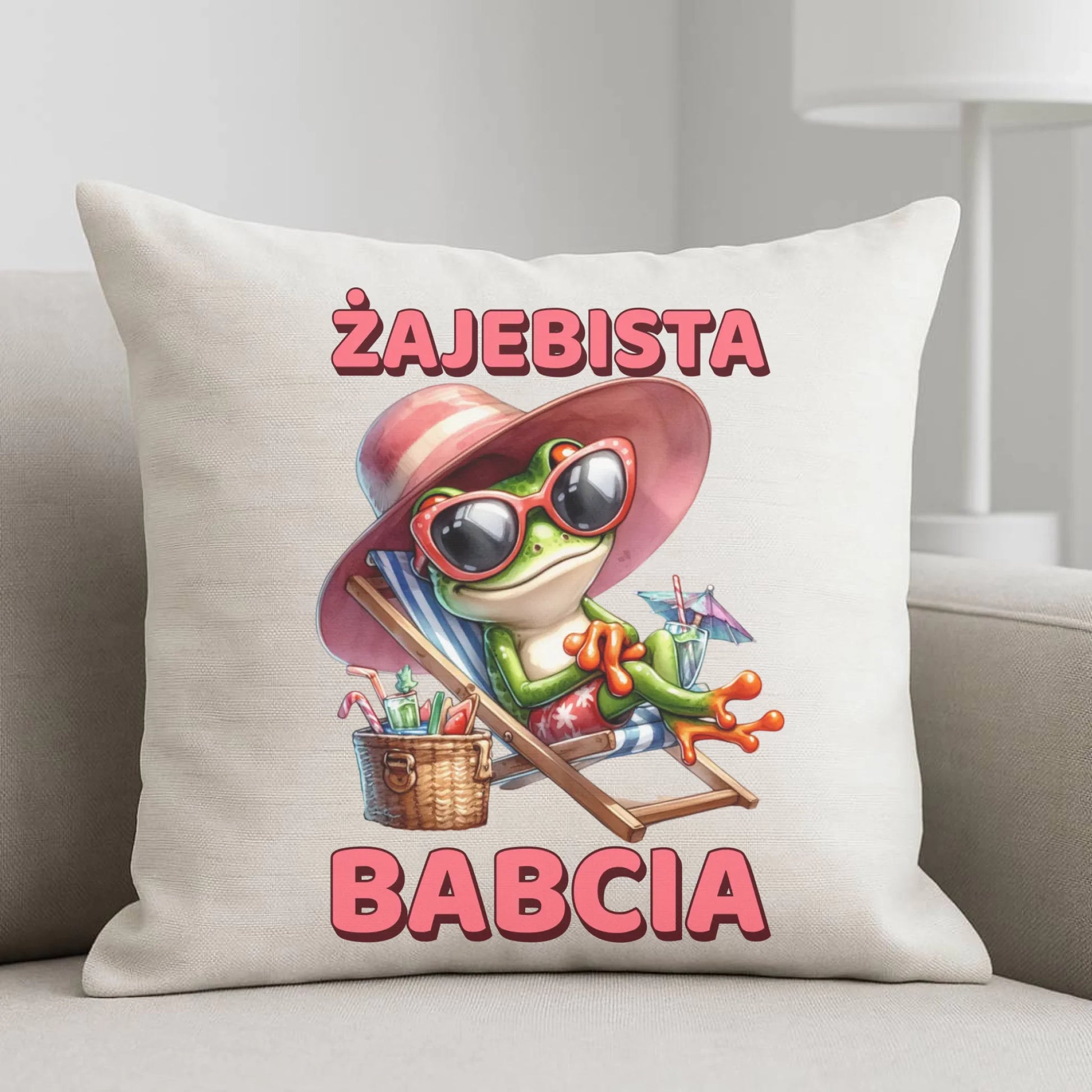 Poduszka dla babci - Żajebista Babcia Żaba B27 - StoryCups.pl