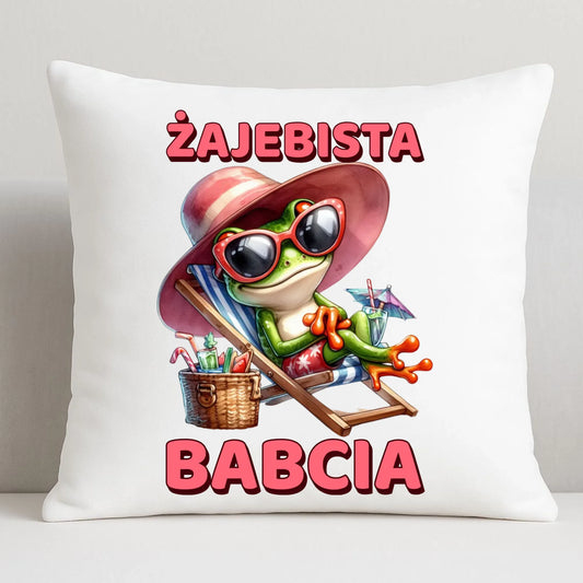 Poduszka dla babci - Żajebista Babcia Żaba B27 - StoryCups.pl