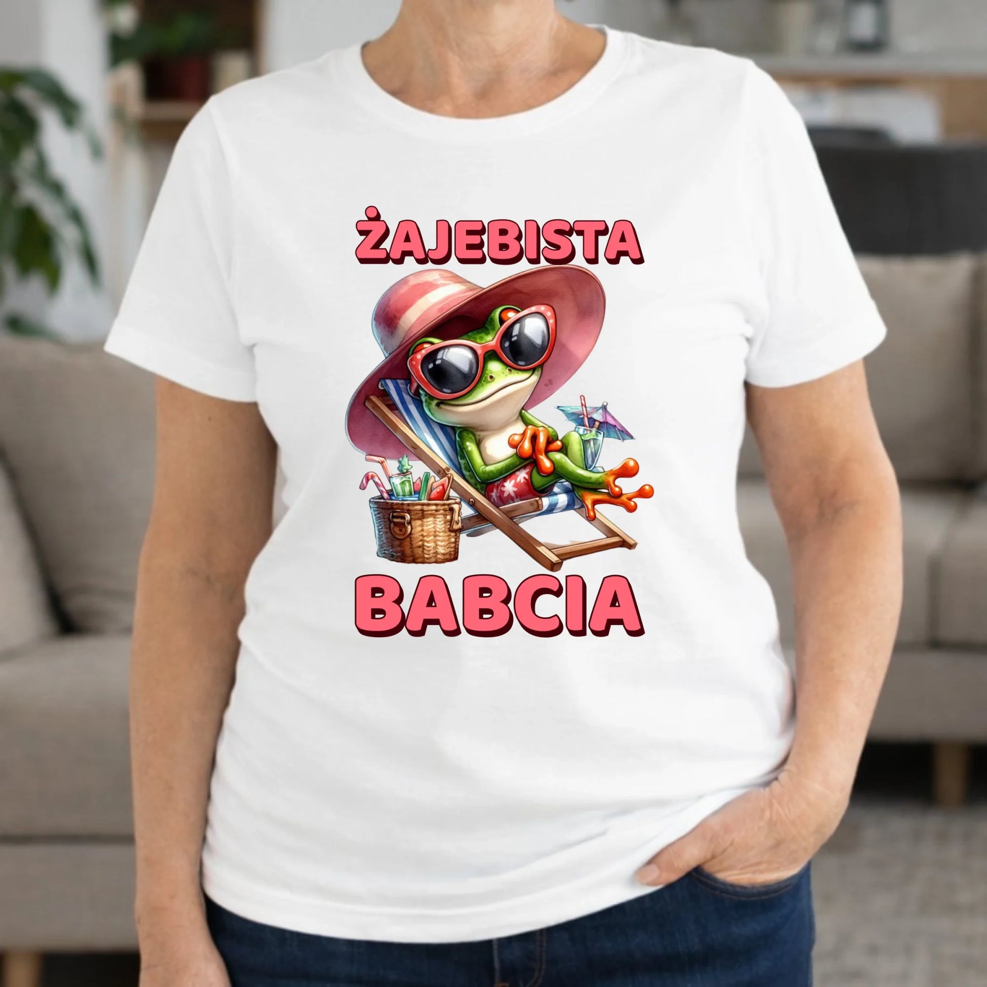 Koszulka dla babci - Żajebista Babcia Żaba B27 - StoryCups.pl