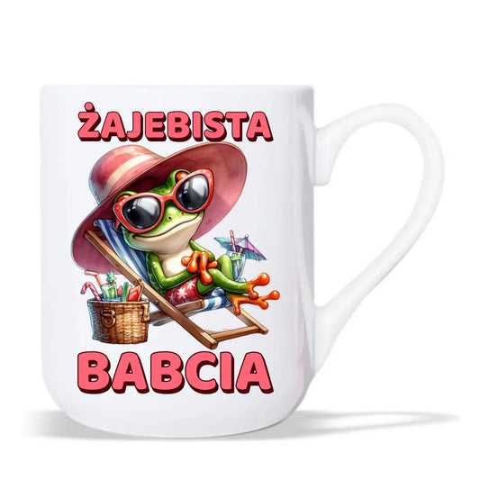 Kubek elegant dla babci - Żajebista Babcia Żaba B27 - StoryCups.pl