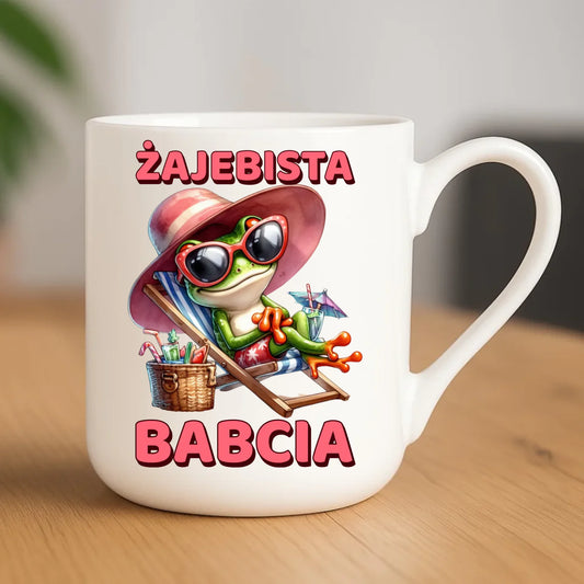 Kubek elegant dla babci - Żajebista Babcia Żaba B27 - StoryCups.pl
