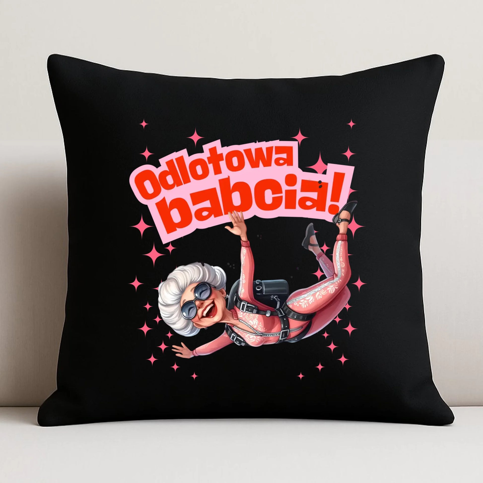 Poduszka dekoracyjna dla babci - Odlotowa babcia B28 - StoryCups.pl