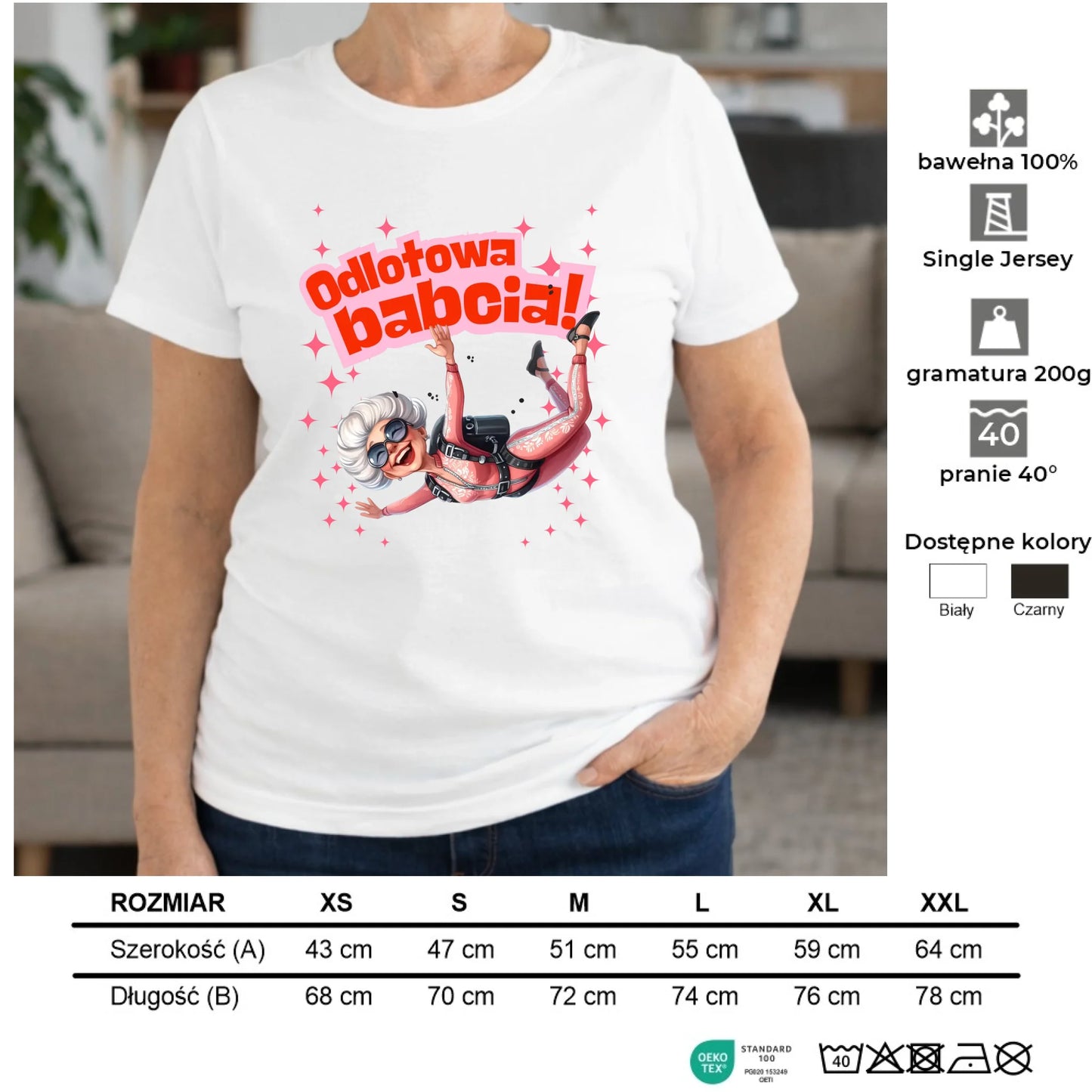 Koszulka dla babci - Odlotowa babcia B28 - StoryCups.pl