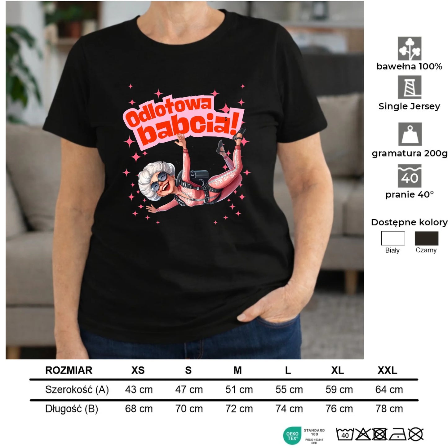 Koszulka dla babci - Odlotowa babcia B28 - StoryCups.pl