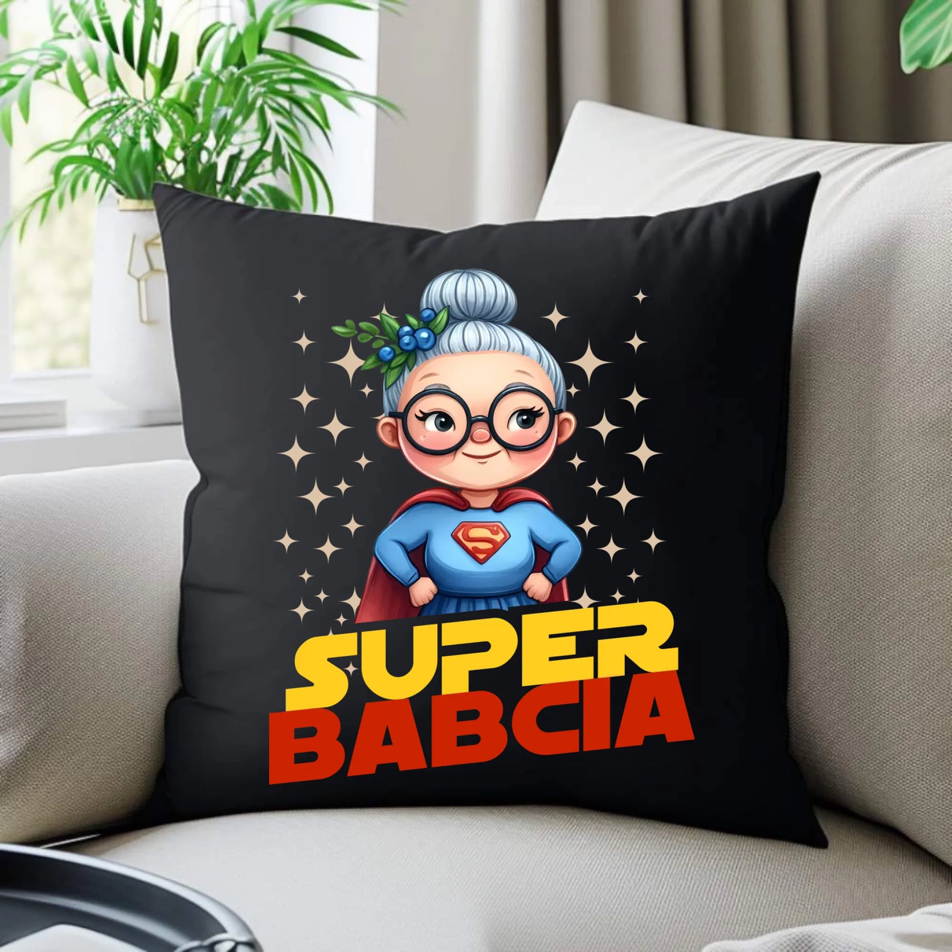 Poduszka dekoracyjna dla babci - Super Babcia B29 - StoryCups.pl