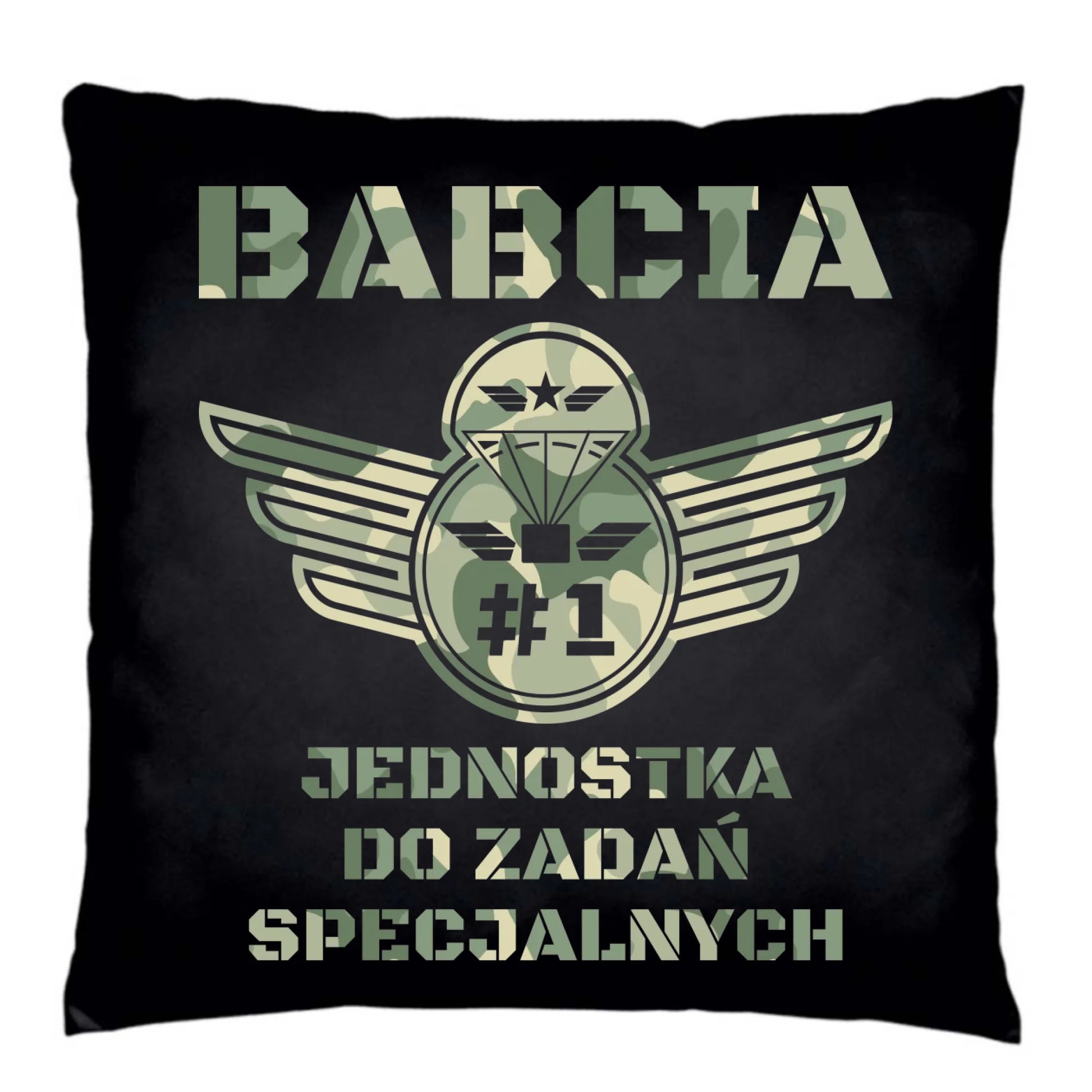 Poduszka dekoracyjna dla babci - Babcia jednostka do zadań specjalnych B31 - StoryCups.pl