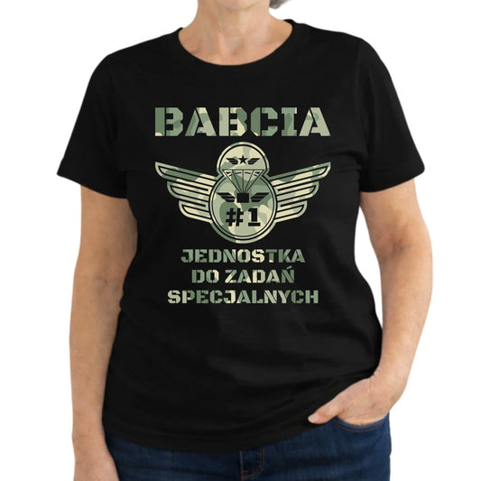 Koszulka dla babci - Babcia jednostka do zadań specjalnych B31 - StoryCups.pl