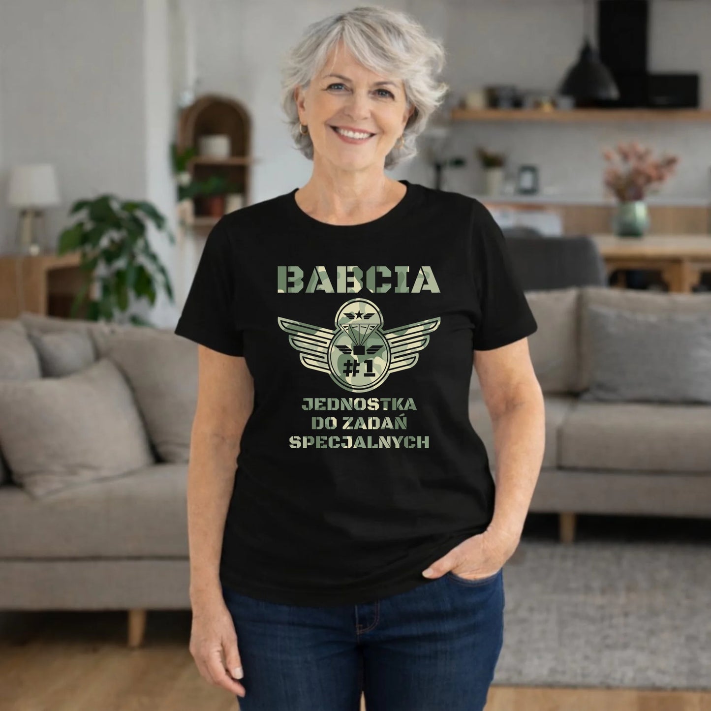 Koszulka dla babci - Babcia jednostka do zadań specjalnych B31 - StoryCups.pl