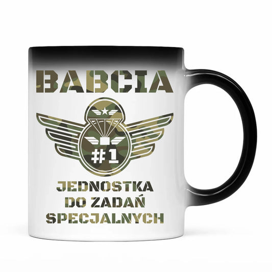 Kubek magiczny dla babci - Babcia jednostka do zadań specjalnych B31 - StoryCups.pl