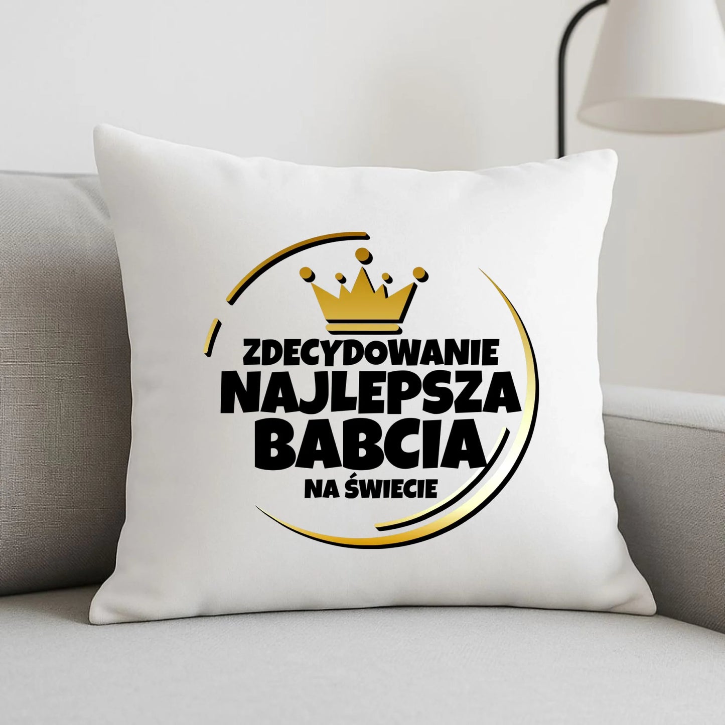 Poduszka dla babci - Zdecydowanie najlepsza babcia B32 - StoryCups.pl