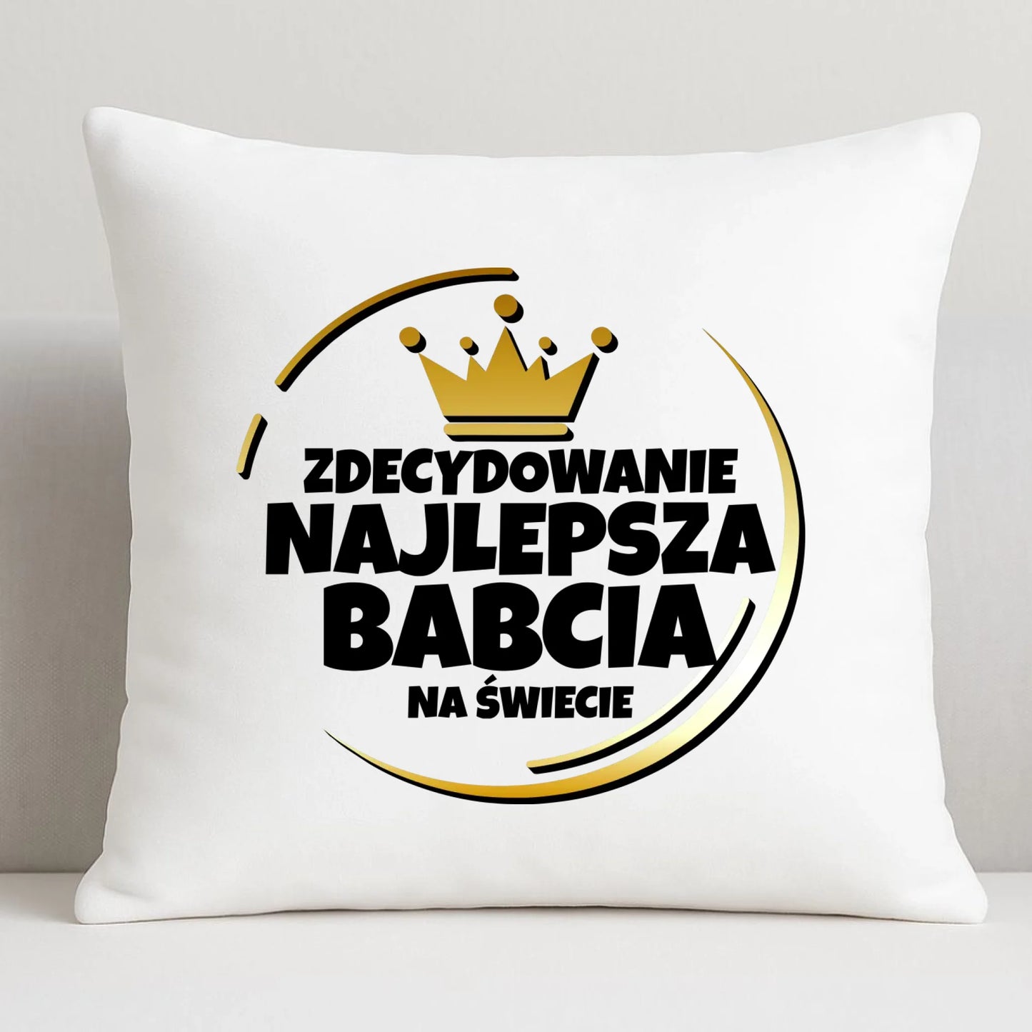 Poduszka dla babci - Zdecydowanie najlepsza babcia B32 - StoryCups.pl
