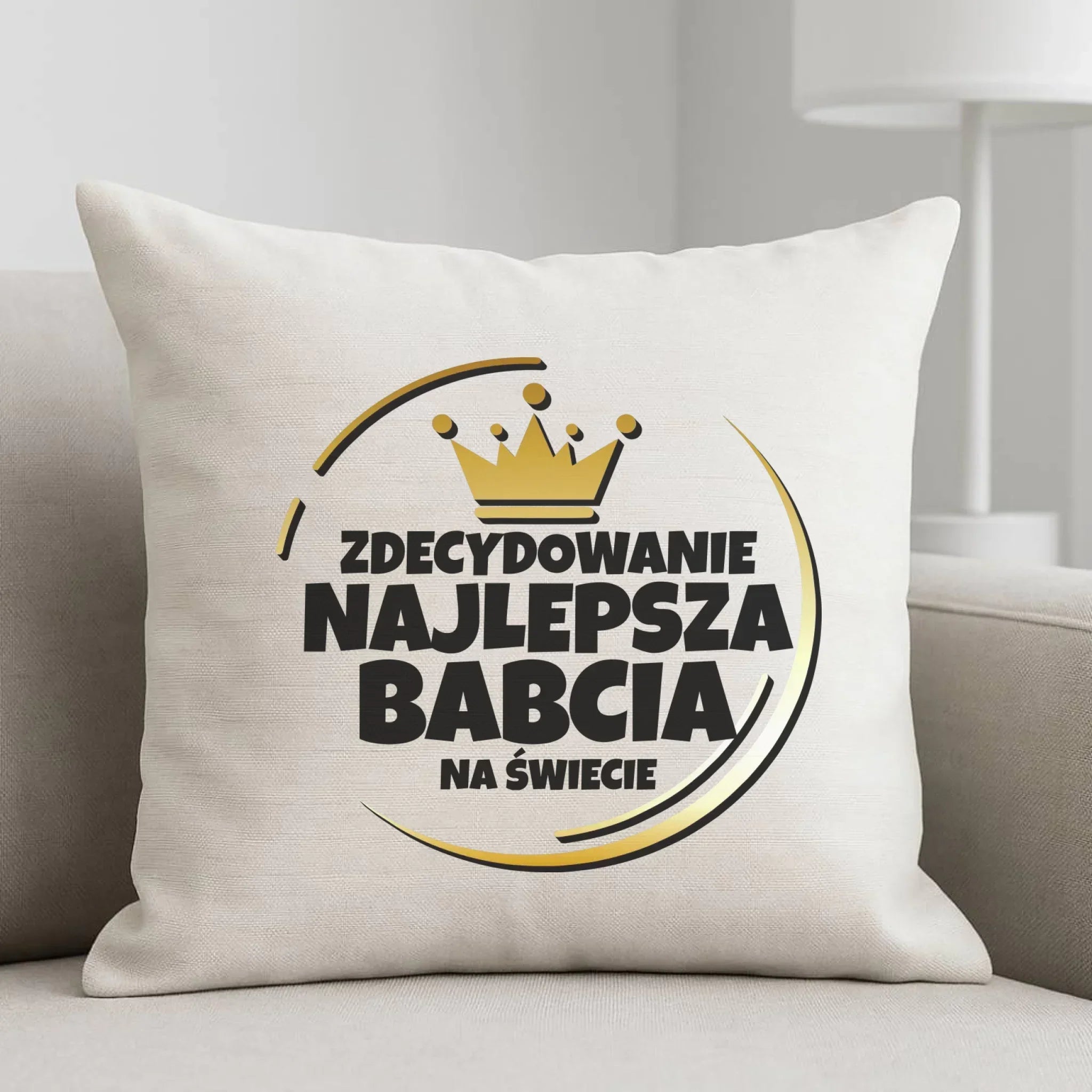 Poduszka dla babci - Zdecydowanie najlepsza babcia B32 - StoryCups.pl