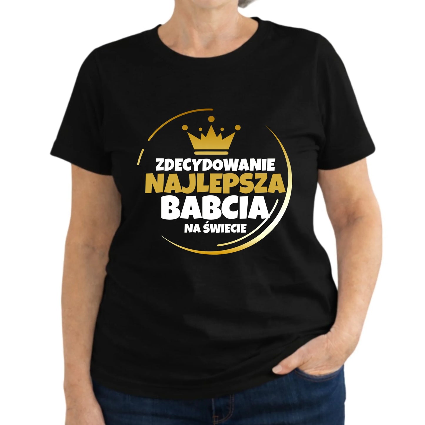 Koszulka dla babci - Zdecydowanie najlepsza babcia B32 - StoryCups.pl