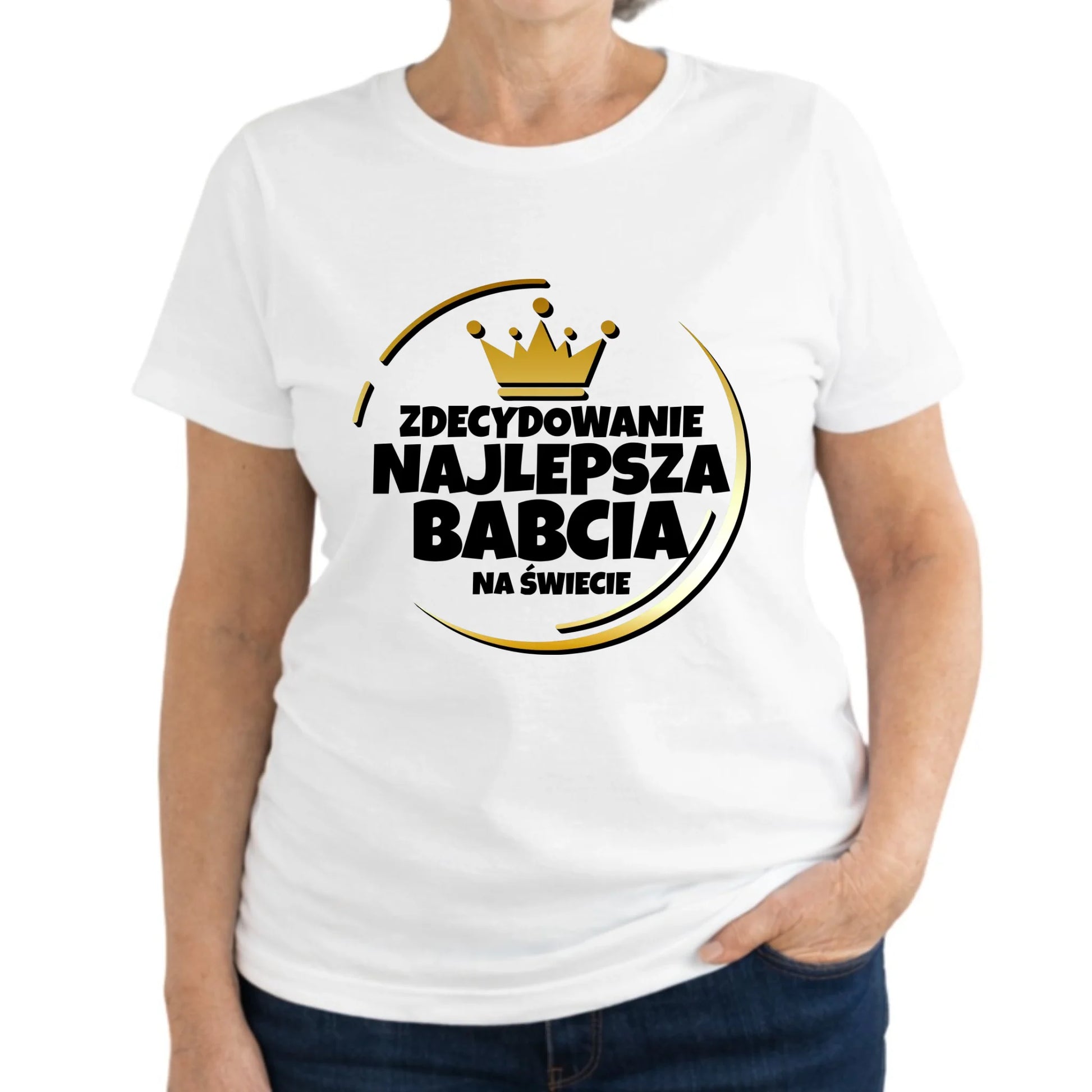 Koszulka dla babci - Zdecydowanie najlepsza babcia B32 - StoryCups.pl