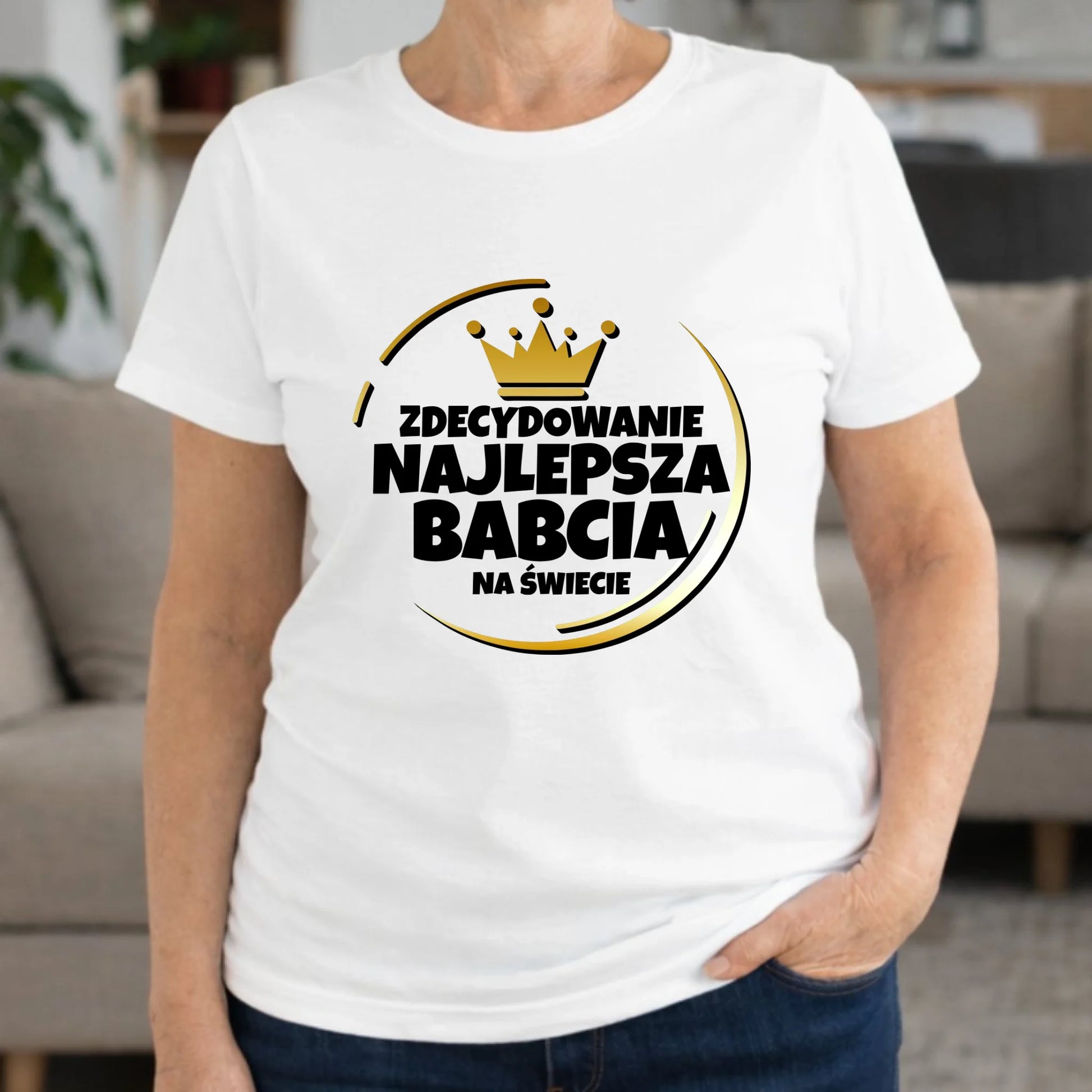 Koszulka dla babci - Zdecydowanie najlepsza babcia B32 - StoryCups.pl