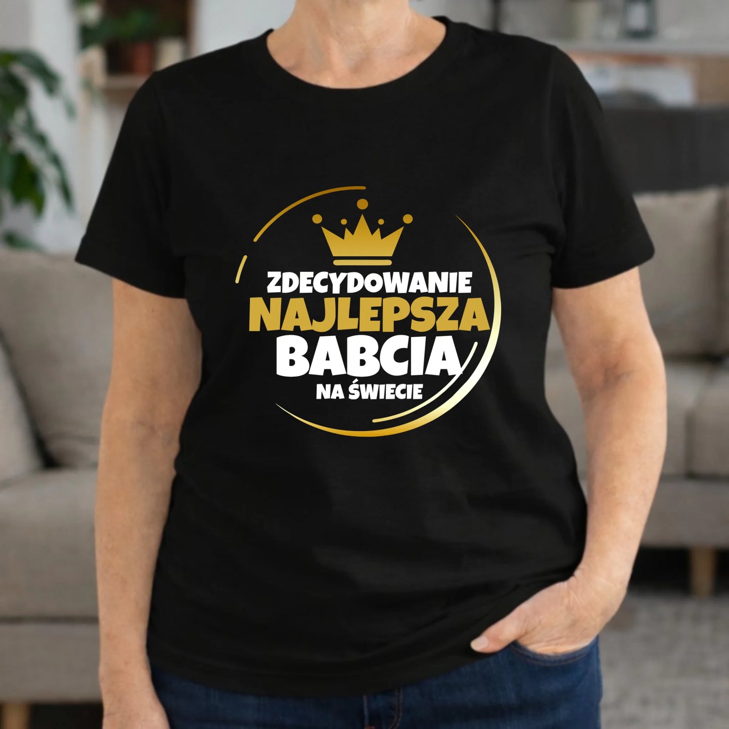 Koszulka dla babci - Zdecydowanie najlepsza babcia B32 - StoryCups.pl