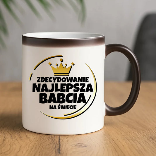 Kubek magiczny dla babci - Zdecydowanie najlepsza babcia B32 - StoryCups.pl