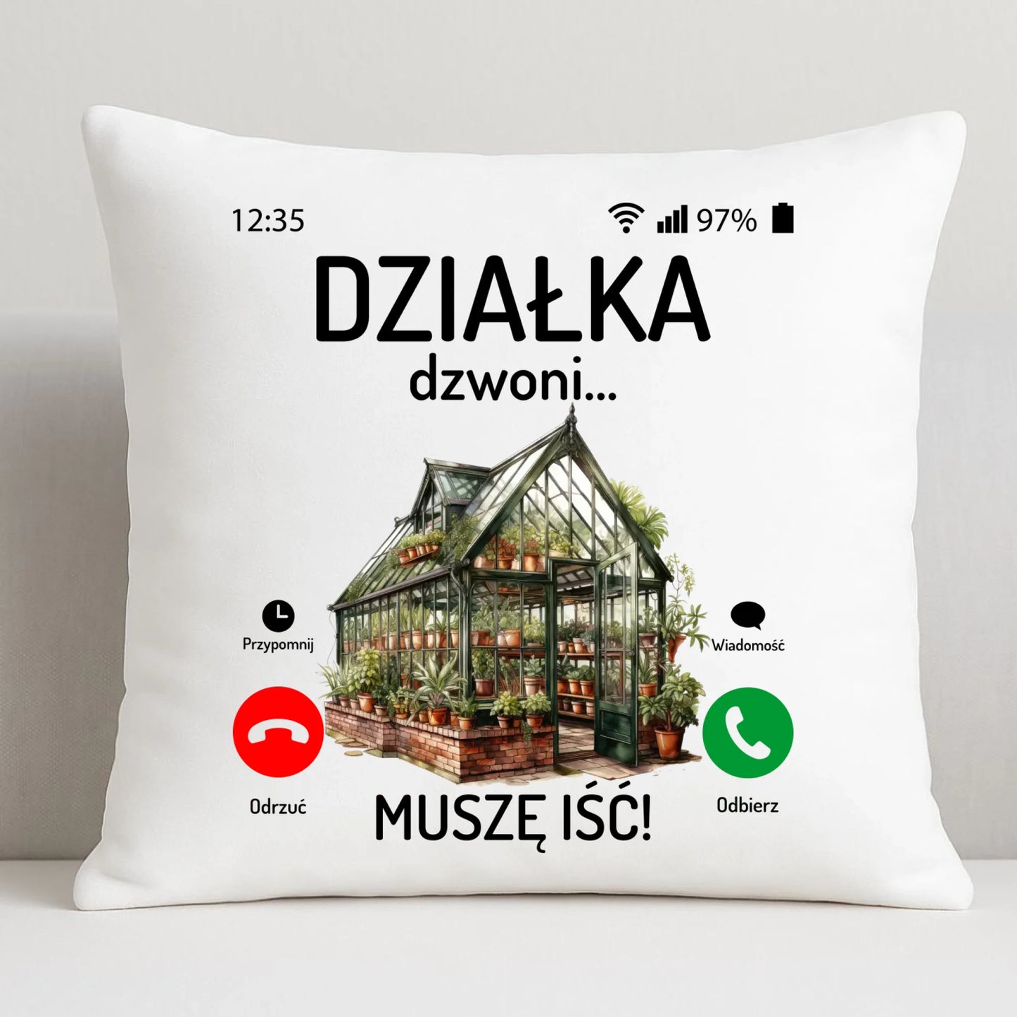 Poduszka dla babci - Działka dzwoni muszę iść B41 - StoryCups.pl