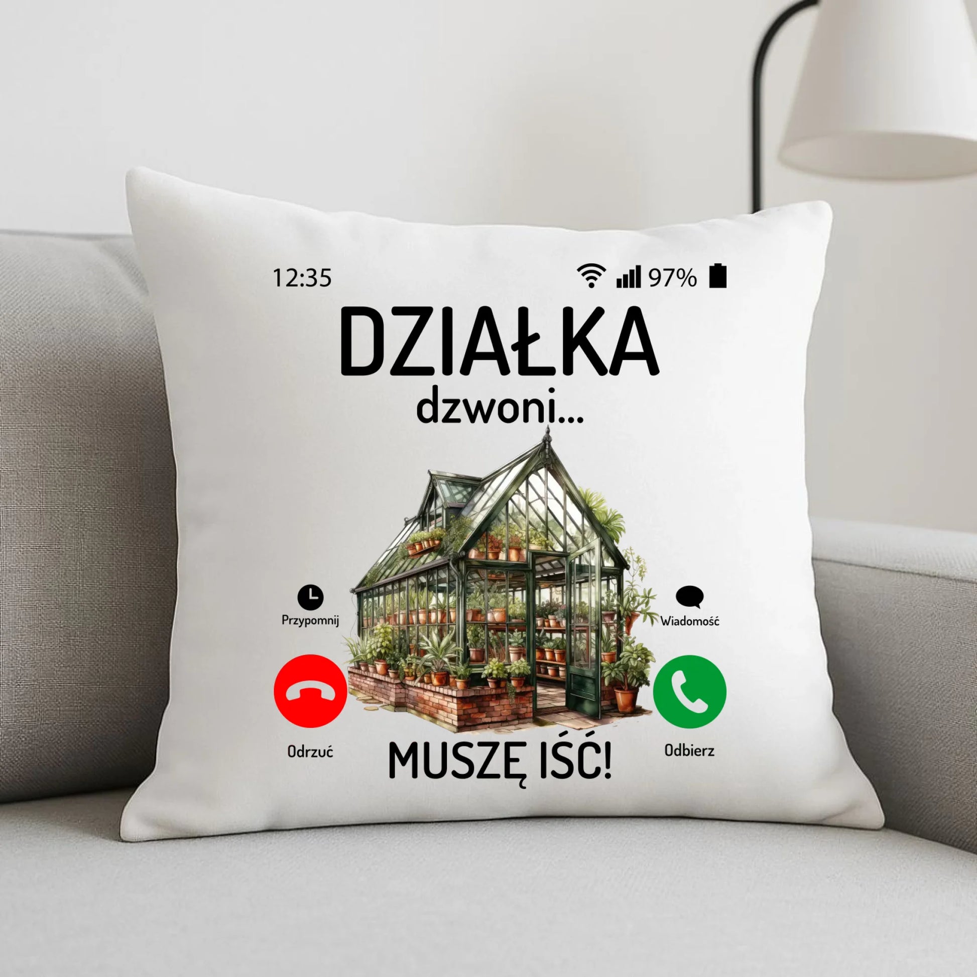 Poduszka dla babci - Działka dzwoni muszę iść B41 - StoryCups.pl