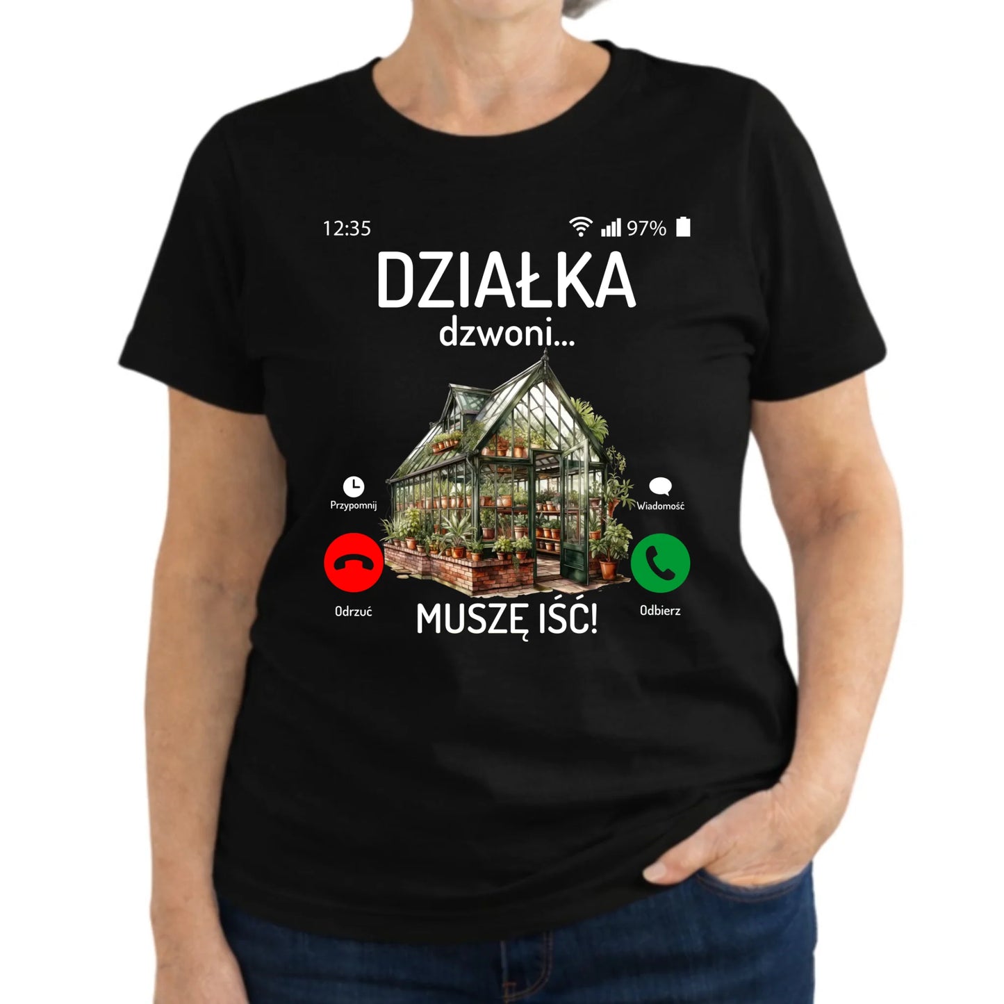 Koszulka dla babci - Działka dzwoni muszę iść B41 - StoryCups.pl