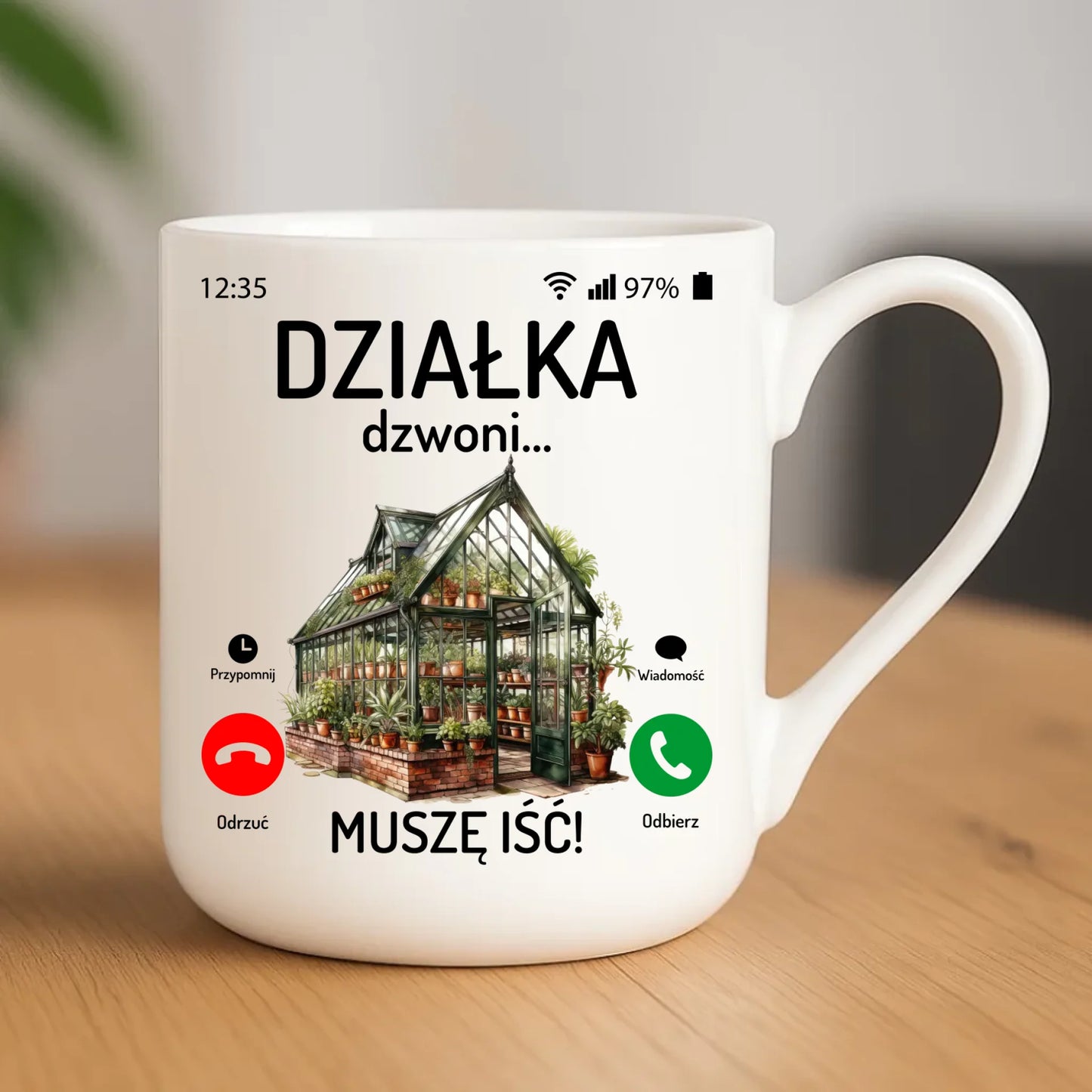Kubek elegant dla babci - Działka dzwoni muszę iść B41 - StoryCups.pl