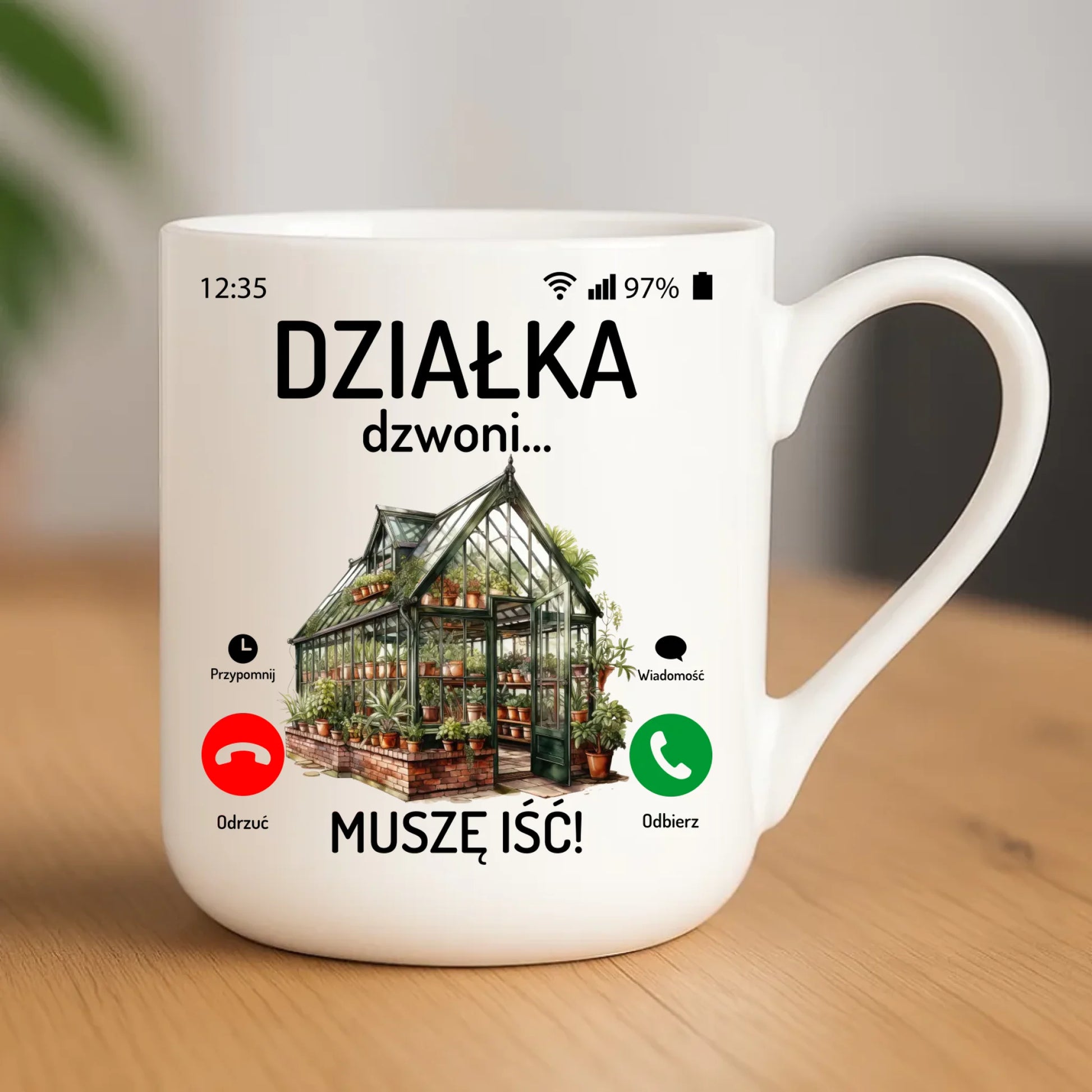 Kubek elegant dla babci - Działka dzwoni muszę iść B41 - StoryCups.pl