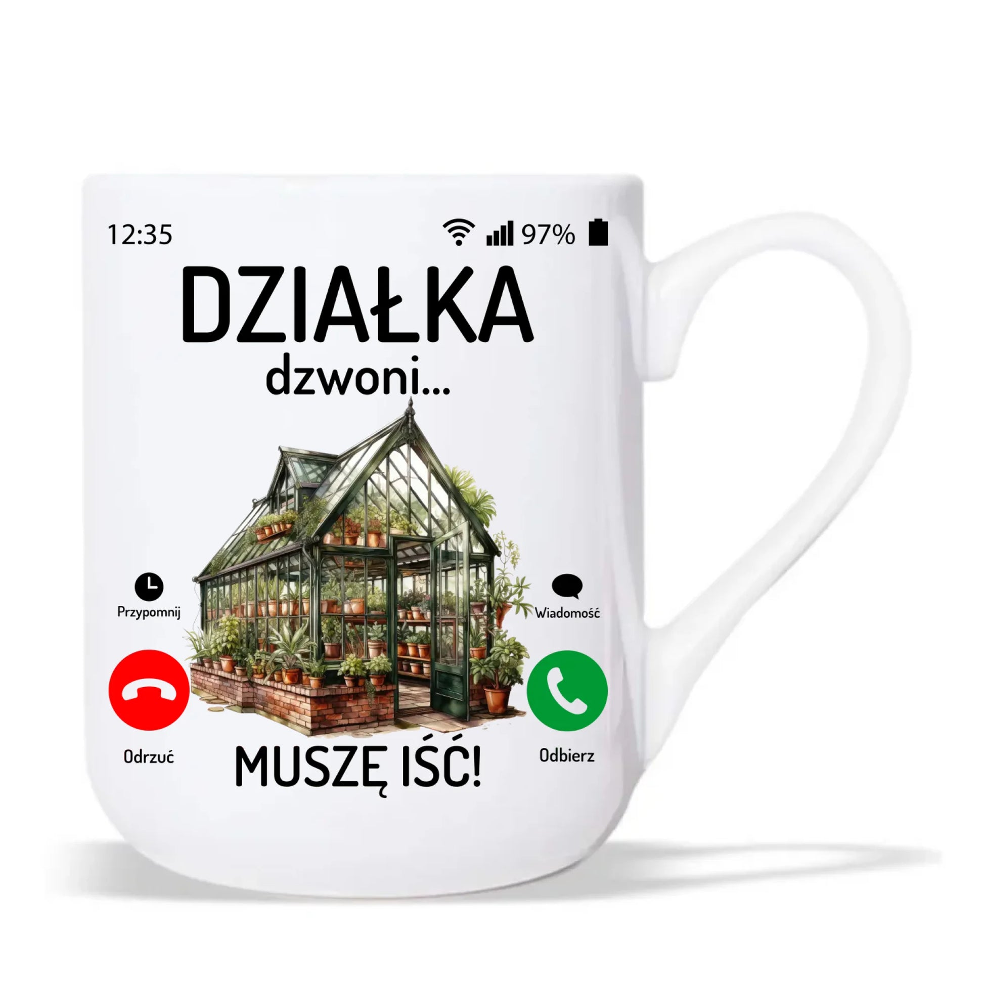 Kubek elegant dla babci - Działka dzwoni muszę iść B41 - StoryCups.pl
