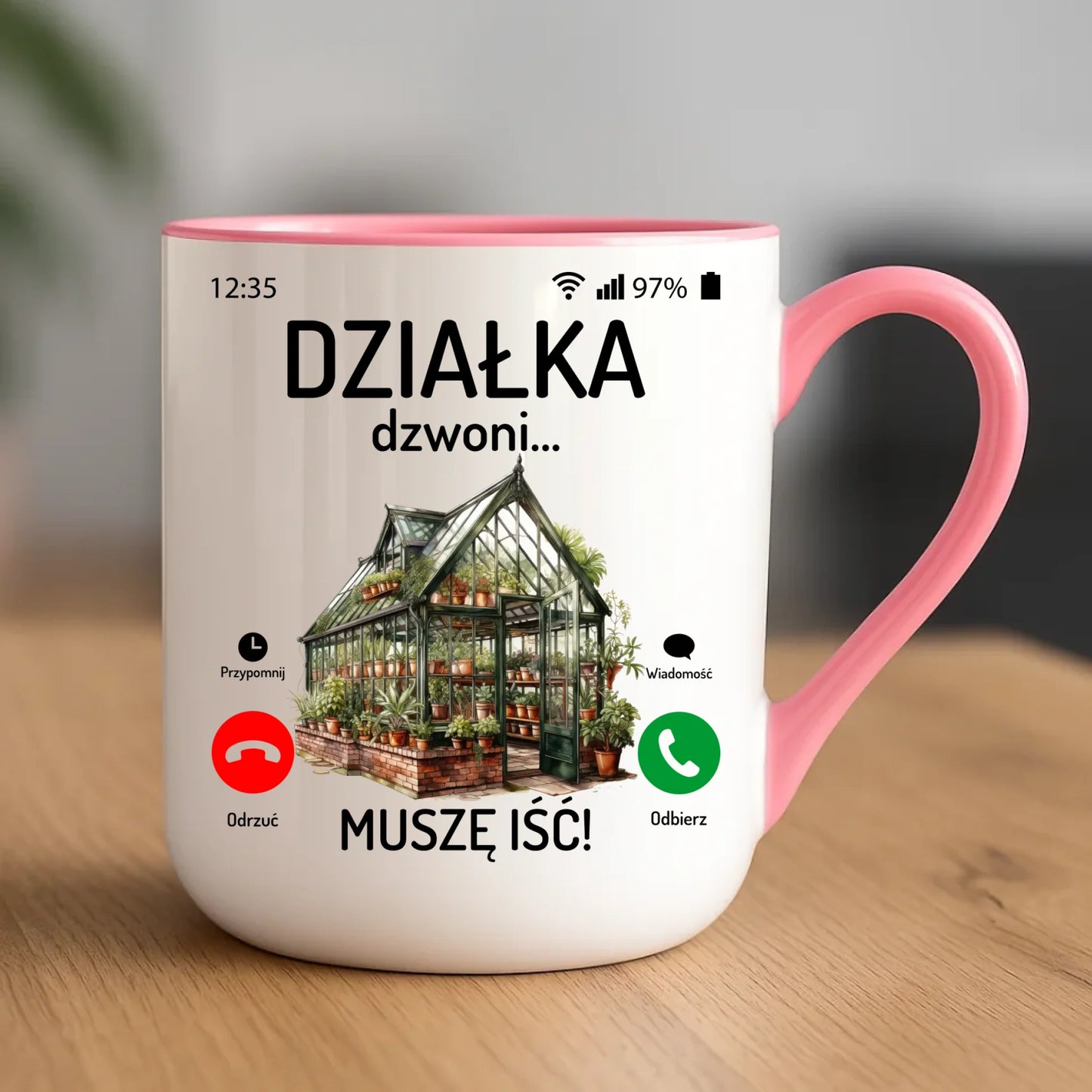 Kubek elegant dla babci - Działka dzwoni muszę iść B41 - StoryCups.pl
